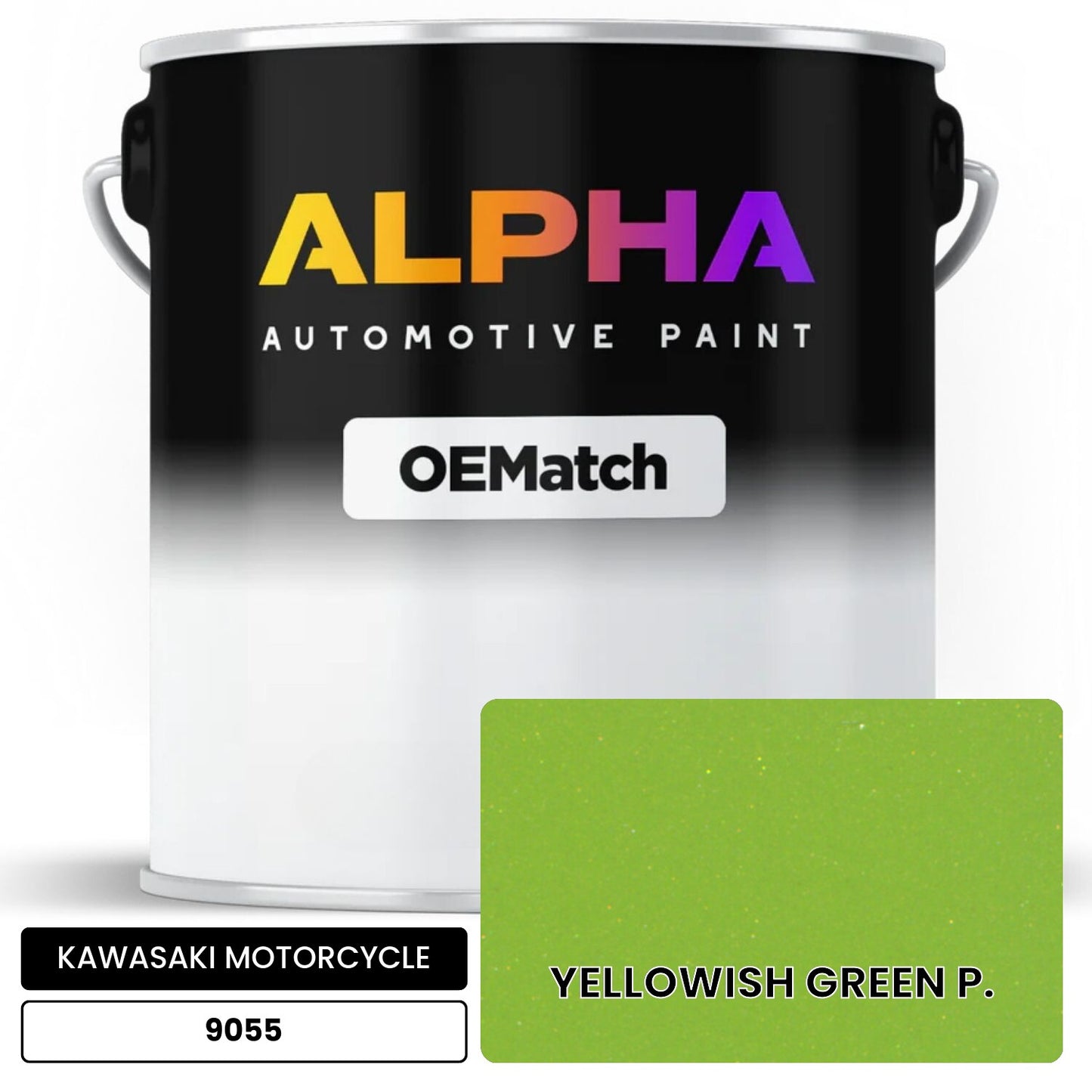 KAWASAKI MOTORCYCLE YELLOWISH GREEN P. 9055 OEMatch Basecoat