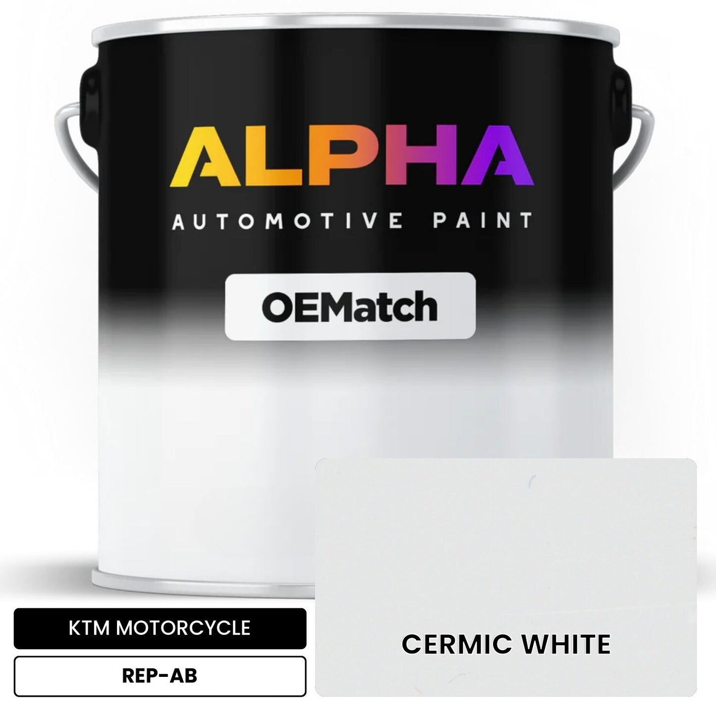 KTM MOTORCYCLE CERMIC WHITE REP-AB OEMatch Basecoat