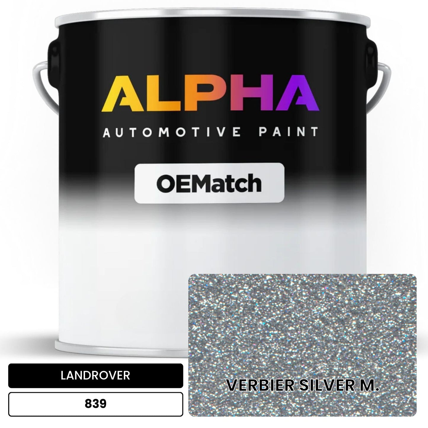 LANDROVER VERBIER SILVER M. 839 OEMatch Basecoat