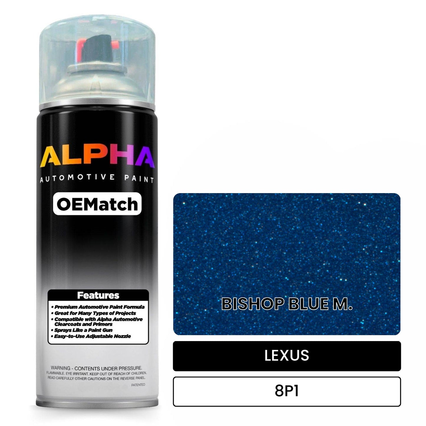 LEXUS BISHOP BLUE M. 8P1 OEMatch Spraycan
