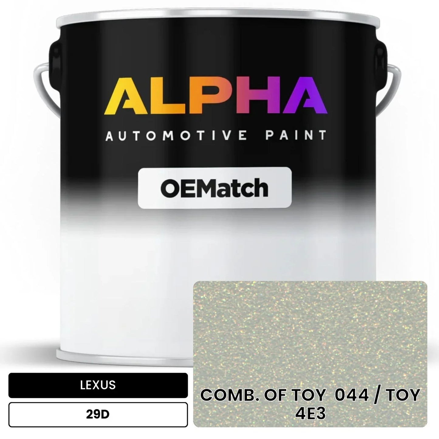 LEXUS COMB. OF TOY 044 / TOY 4E3 29D OEMatch Basecoat