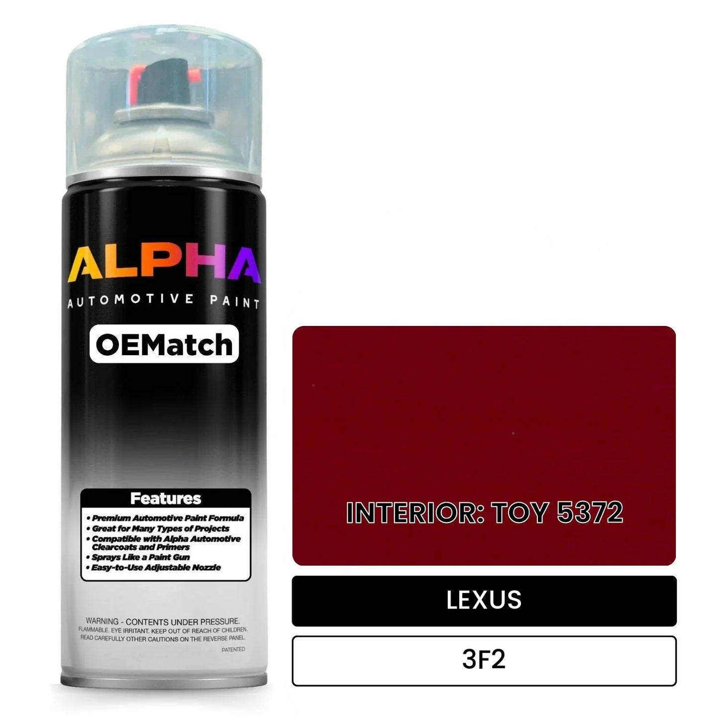 LEXUS INTERIOR: TOY 5372 3F2 OEMatch Spraycan