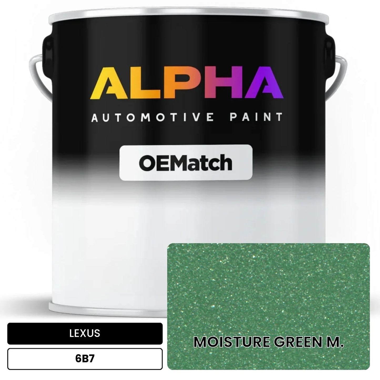 LEXUS MOISTURE GREEN M. 6B7 OEMatch Basecoat