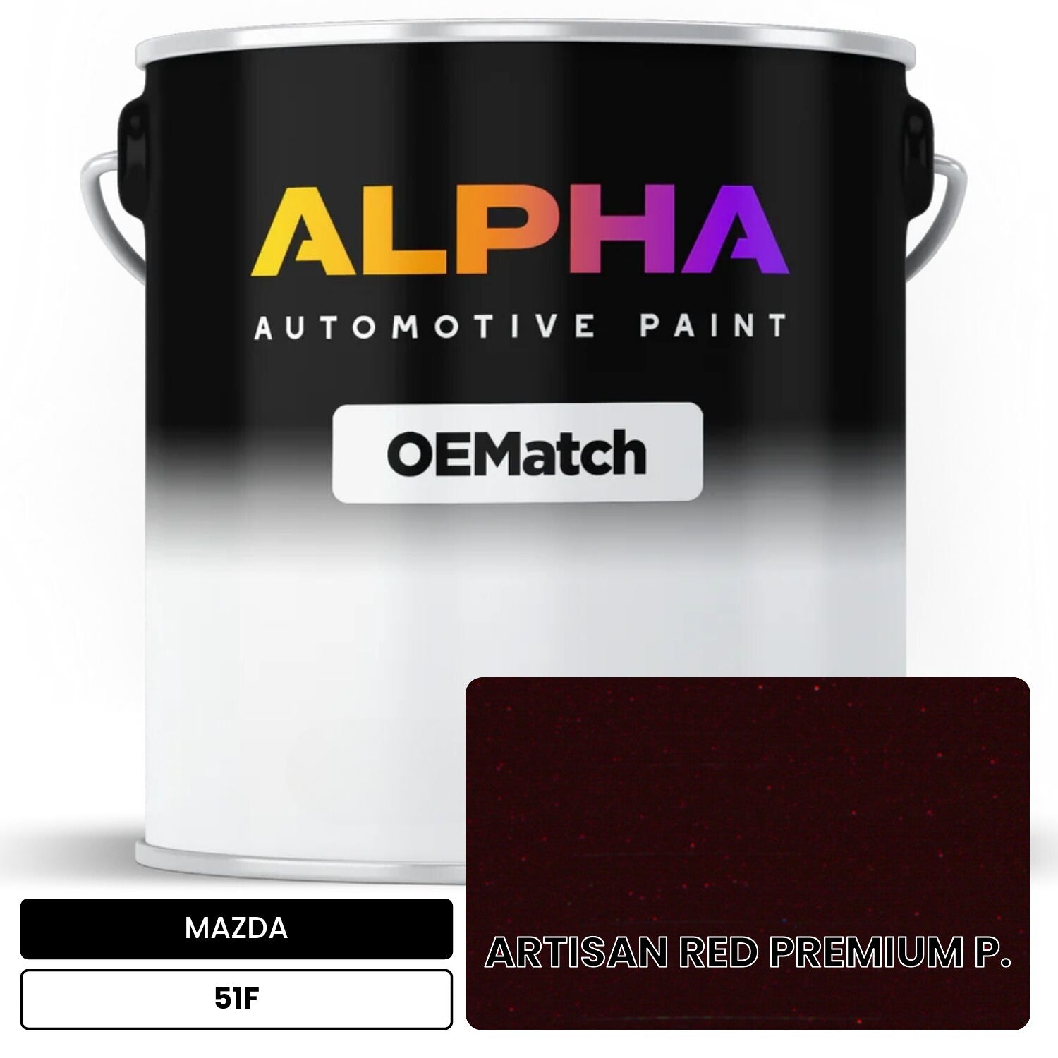 MAZDA ARTISAN RED PREMIUM P. 51F | OEMatch Basecoat – The Spray Source