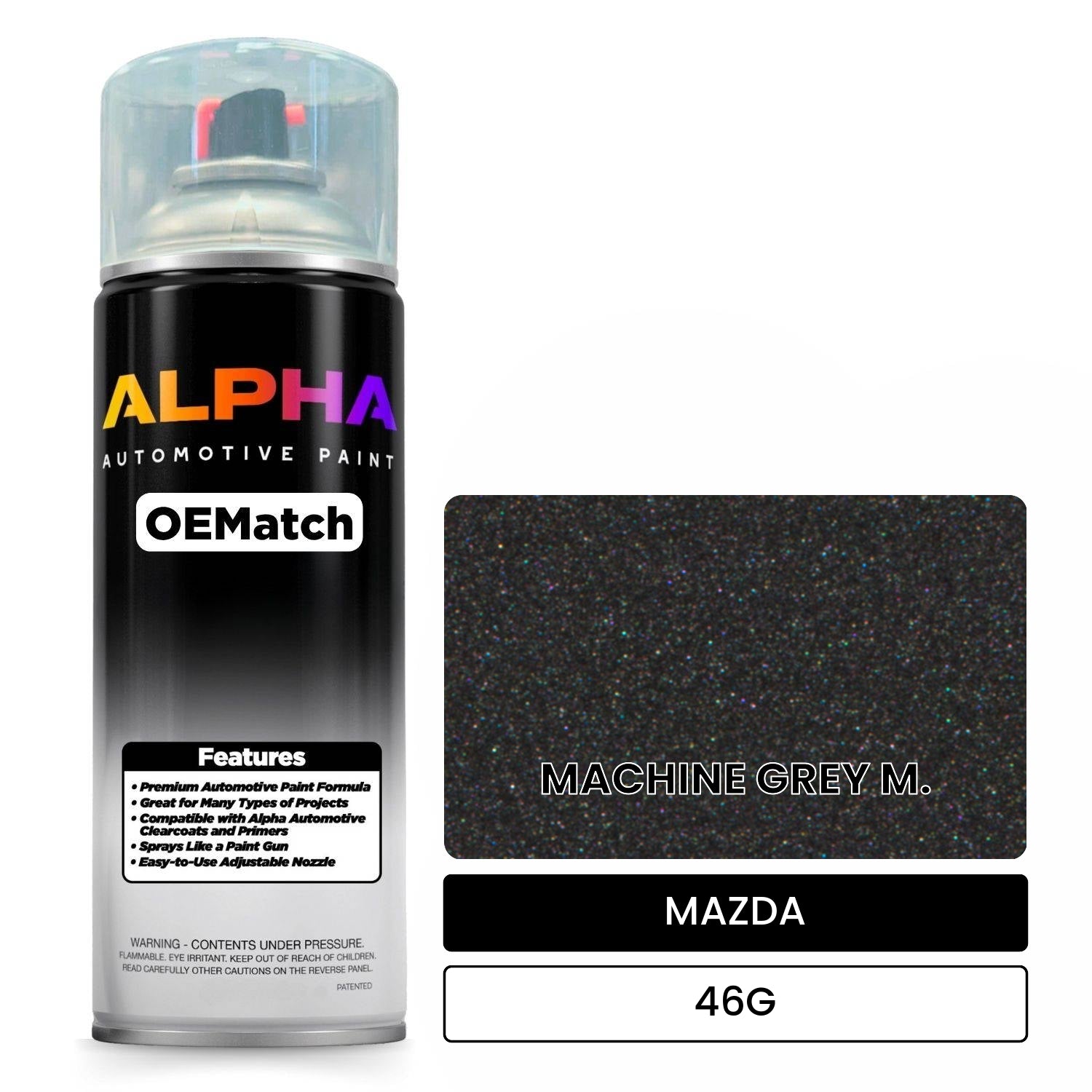 アクセサリー Paint M. MAZDA MACHINE GREY M. 46G | OEMatch Automotive Spraycan – The