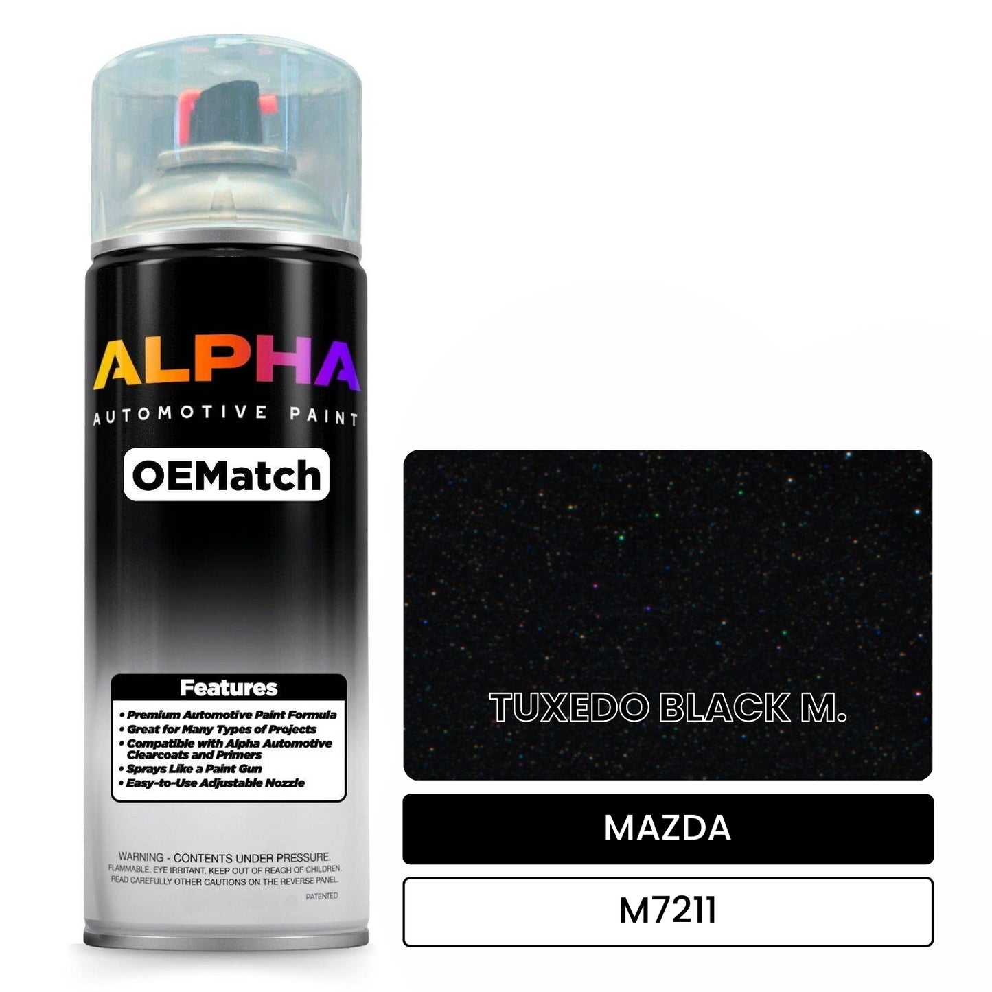 MAZDA TUXEDO BLACK M. M7211 OEMatch Spraycan