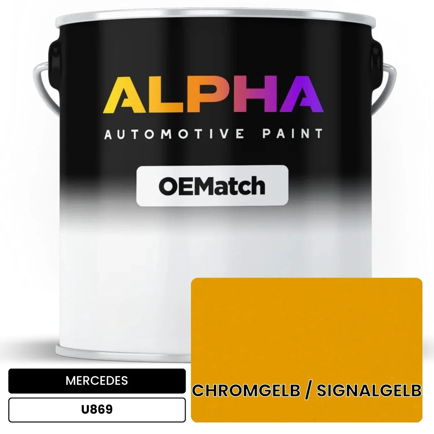 MERCEDES Chrome Yellow U869 OEMatch Basecoat