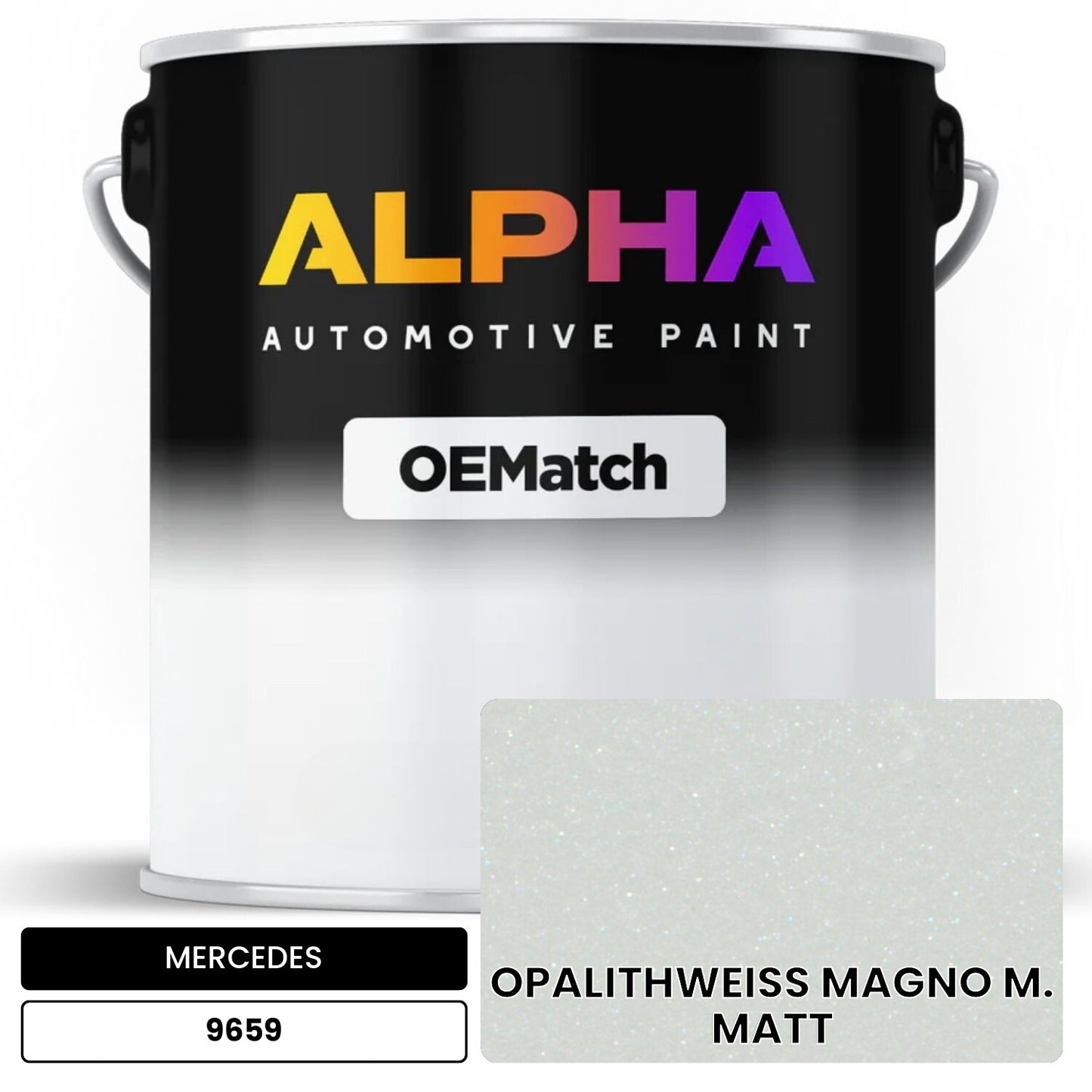 MERCEDES Opalith White Magno Matte 9659 OEMatch Basecoat