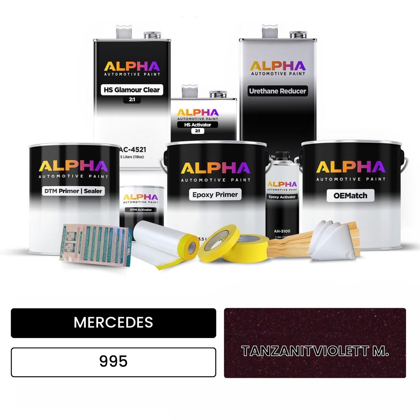 MERCEDES Tanzanite Violet 995 OEMatch Vehicle Paint Kit