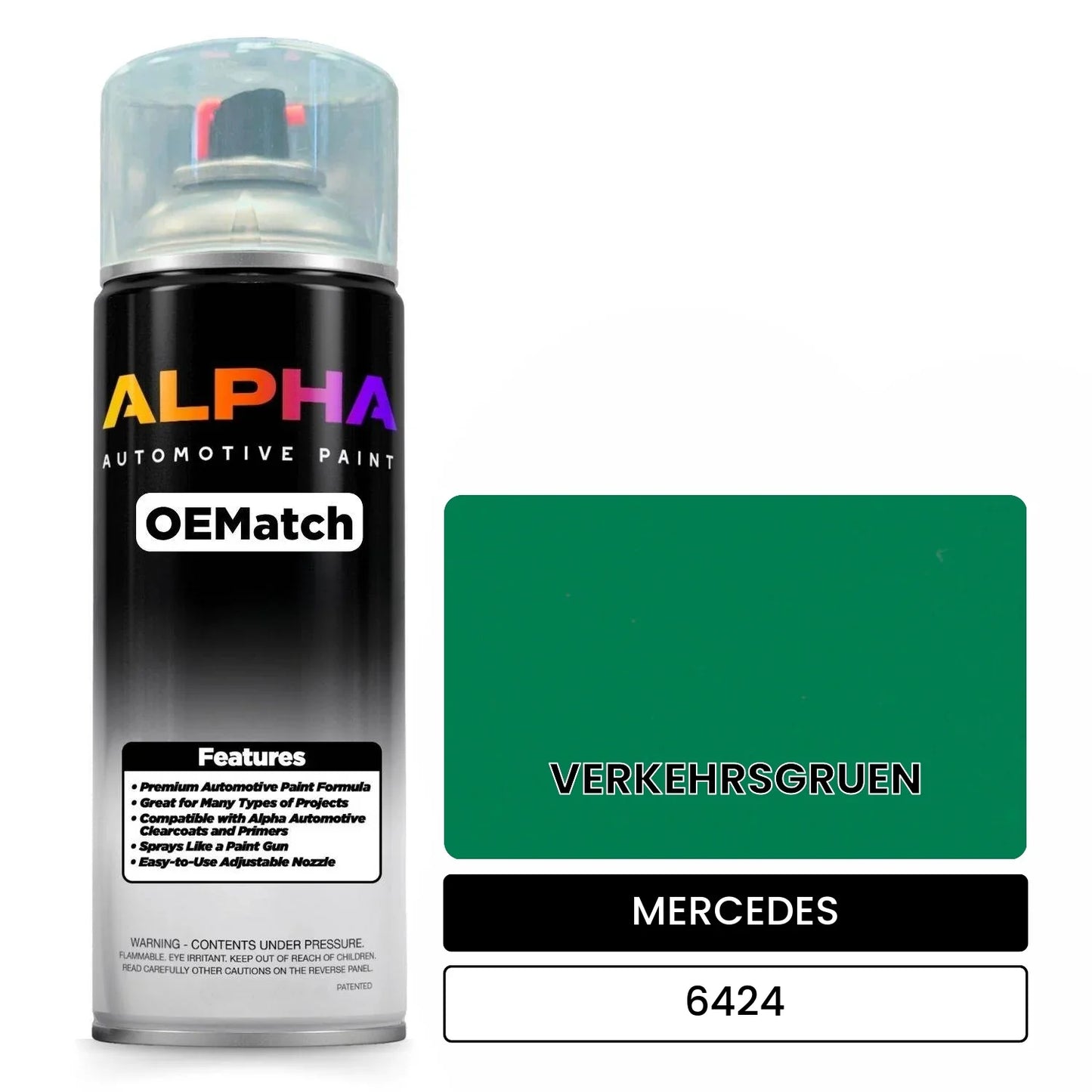 MERCEDES TRAFFIC GREEN 6424 OEMatch Spraycan