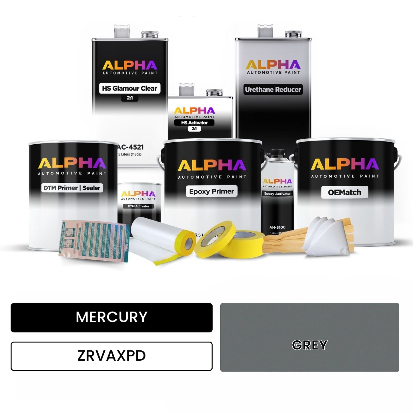 MERCURY GREY ZRVAXPD OEMatch Vehicle Paint Kit