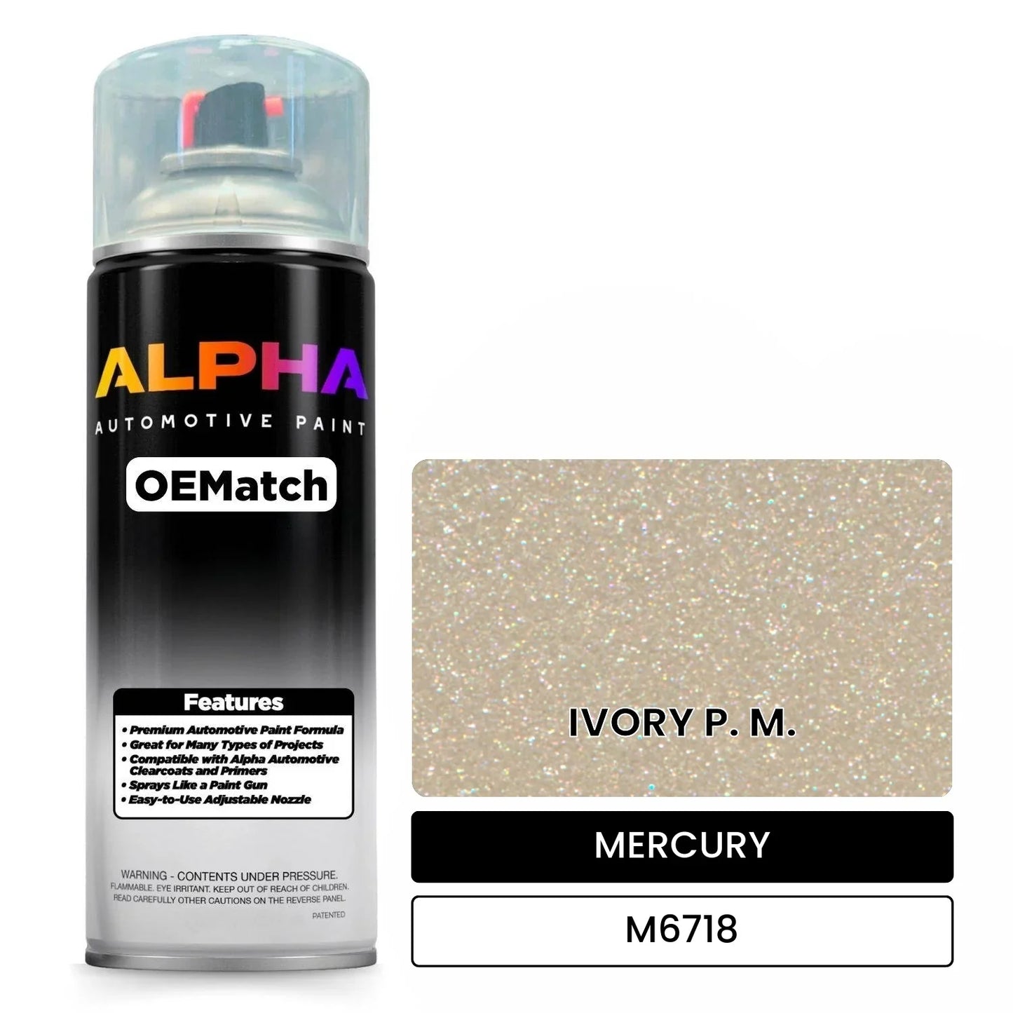 MERCURY IVORY P. M. M6718 OEMatch Spraycan
