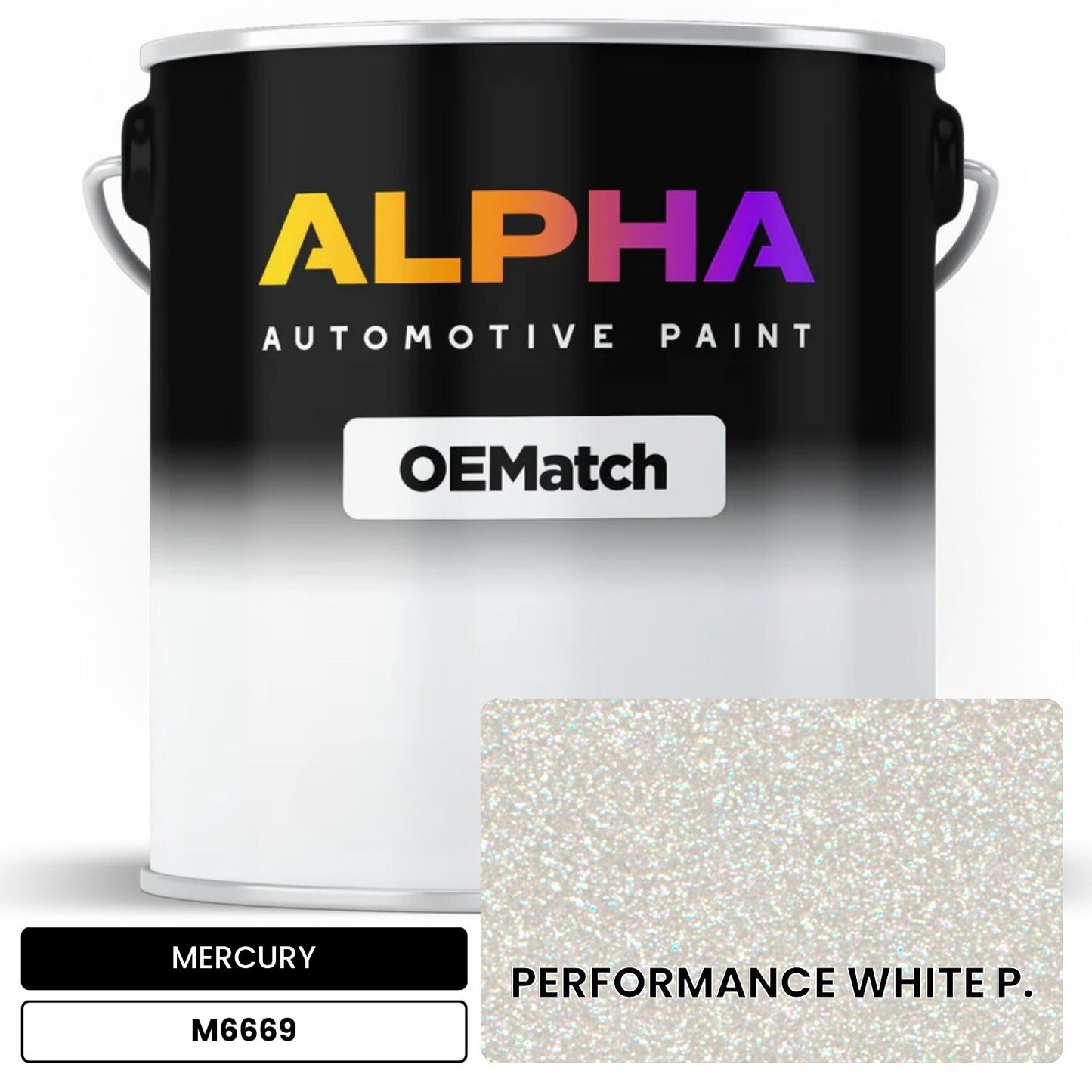 MERCURY PERFORMANCE WHITE P. M6669 OEMatch Basecoat