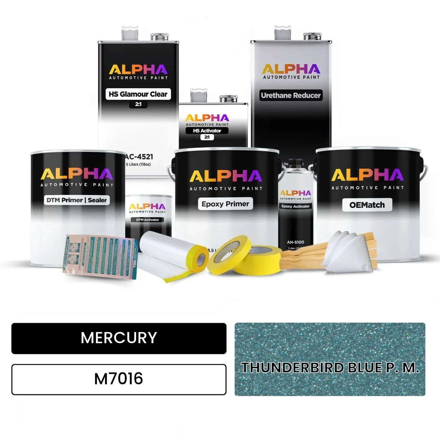 MERCURY THUNDERBIRD BLUE P. M. M7016 OEMatch Vehicle Paint Kit