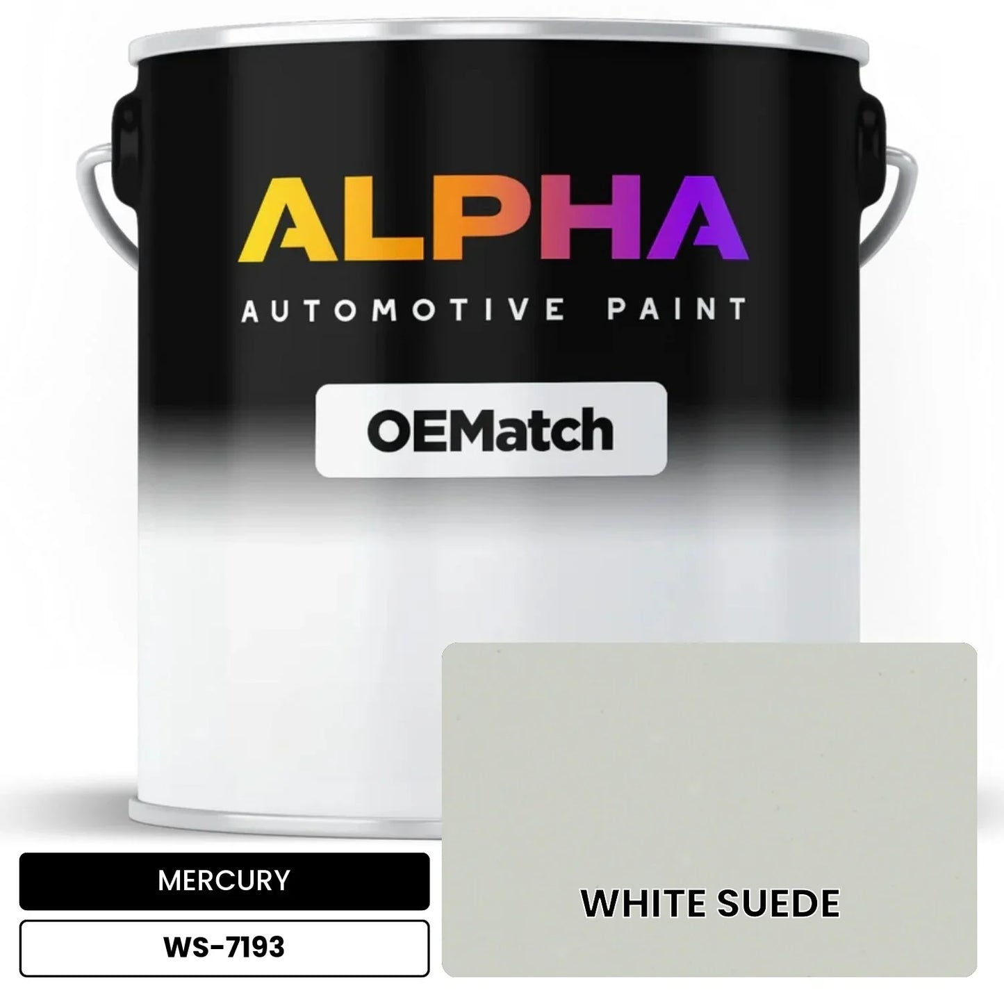 MERCURY WHITE SUEDE WS-7193 OEMatch Basecoat