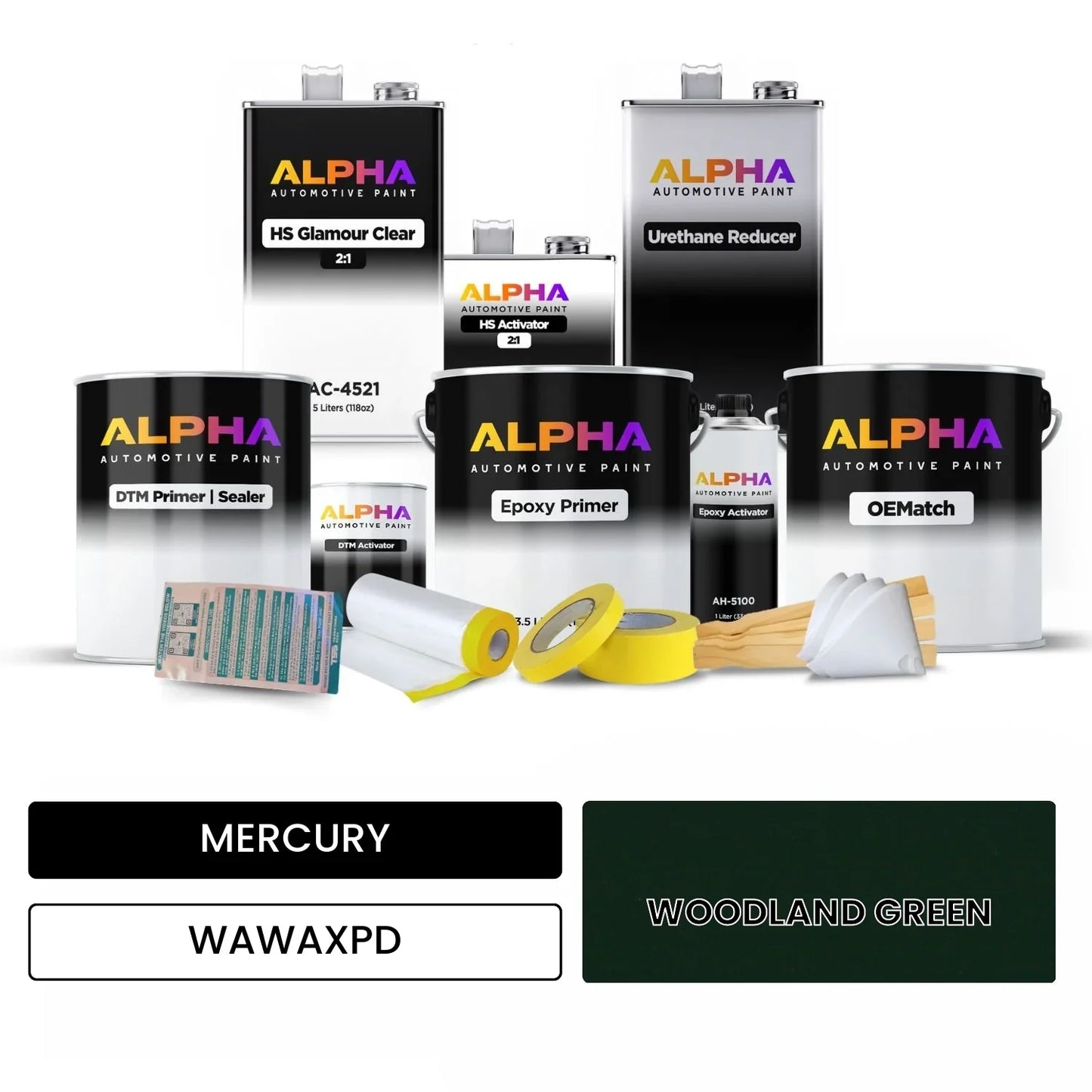 MERCURY WOODLAND GREEN WAWAXPD OEMatch Vehicle Paint Kit