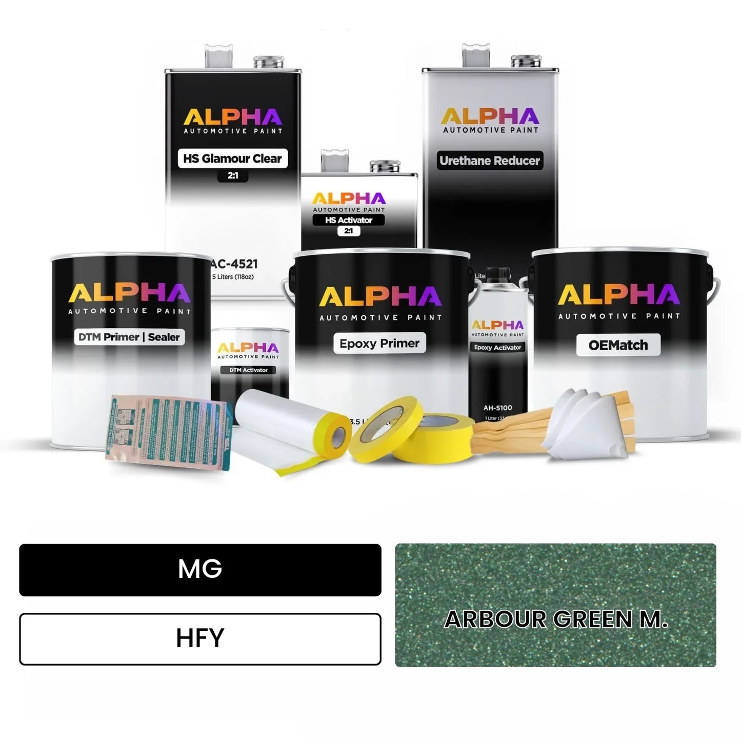 MG ARBOUR GREEN M. HFY OEMatch Vehicle Paint Kit