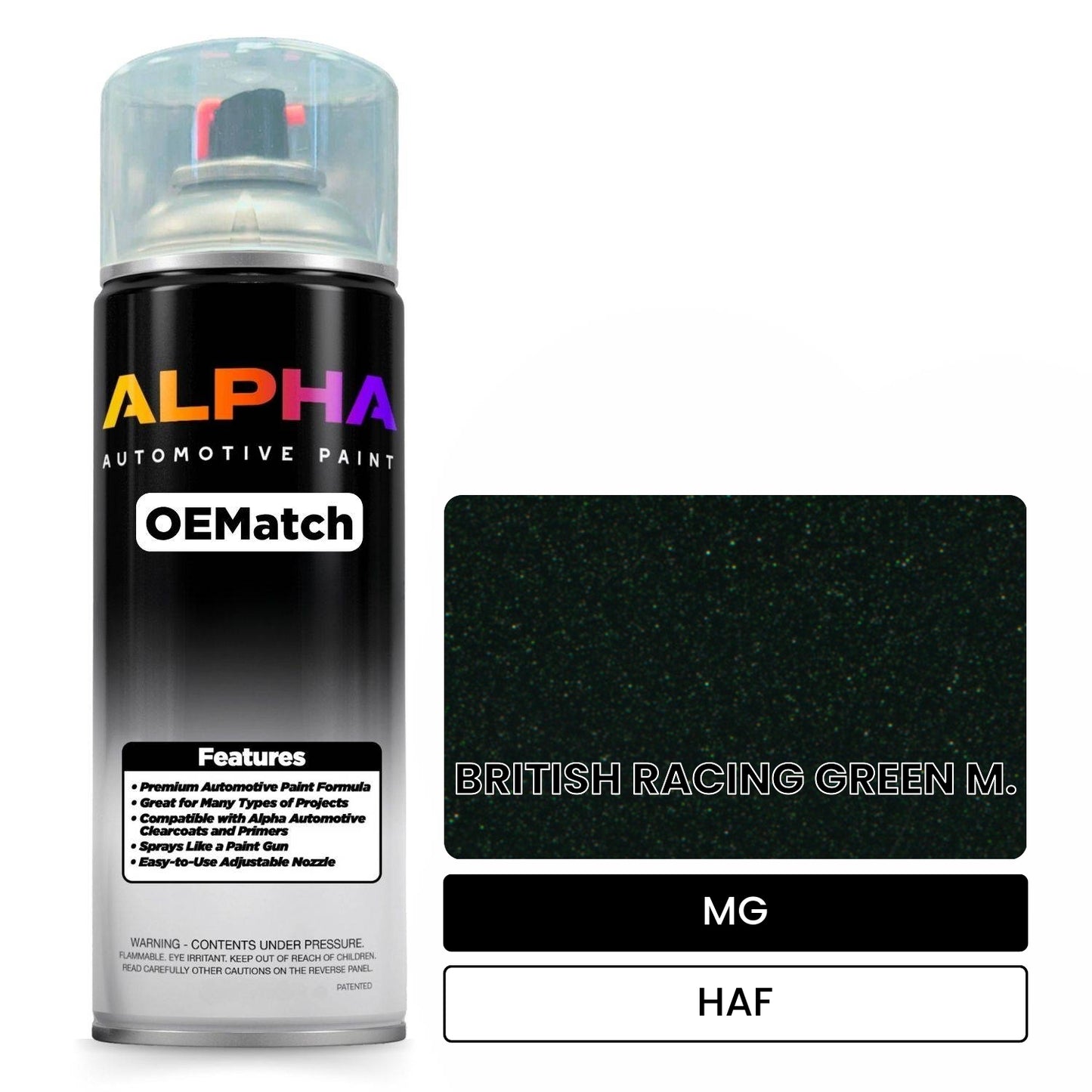 MG BRITISH RACING GREEN M. HAF OEMatch Spraycan