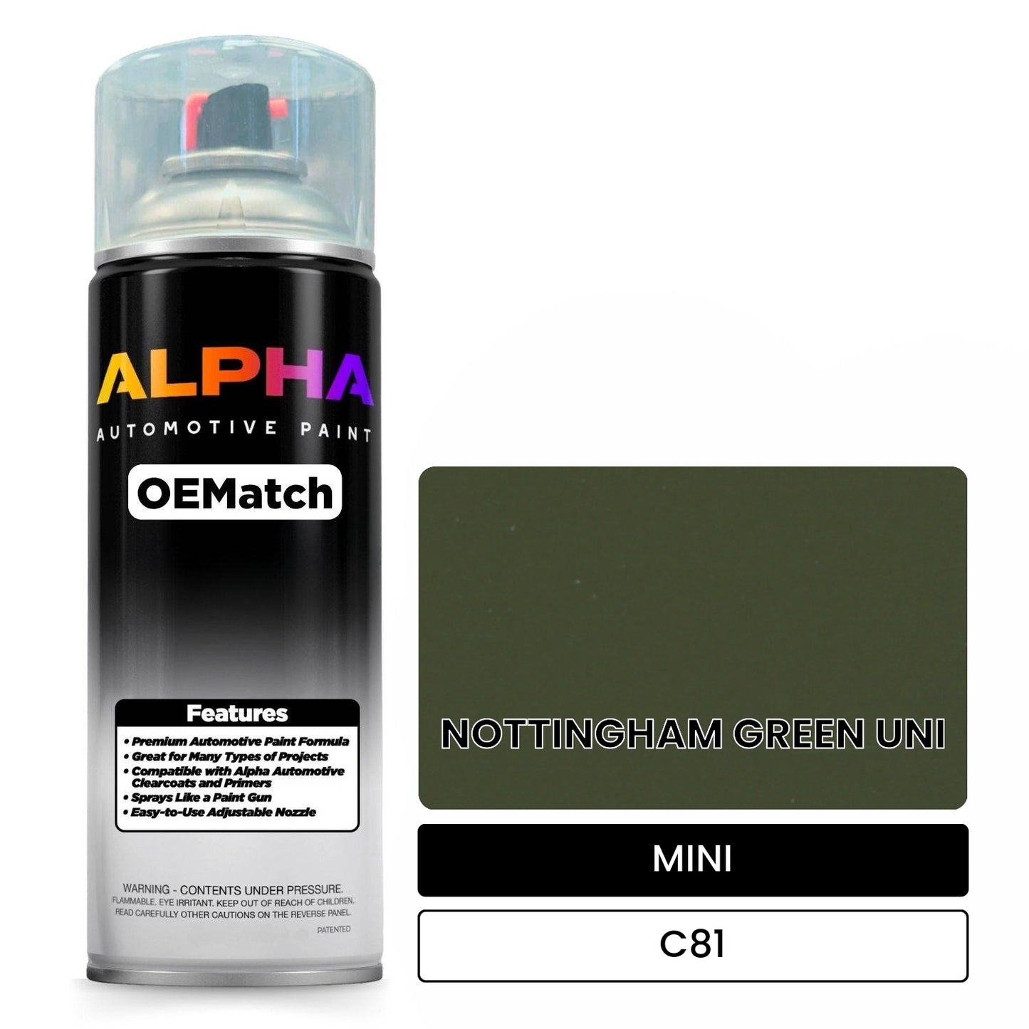 MINI NOTTINGHAM GREEN UNI C81 OEMatch Spraycan