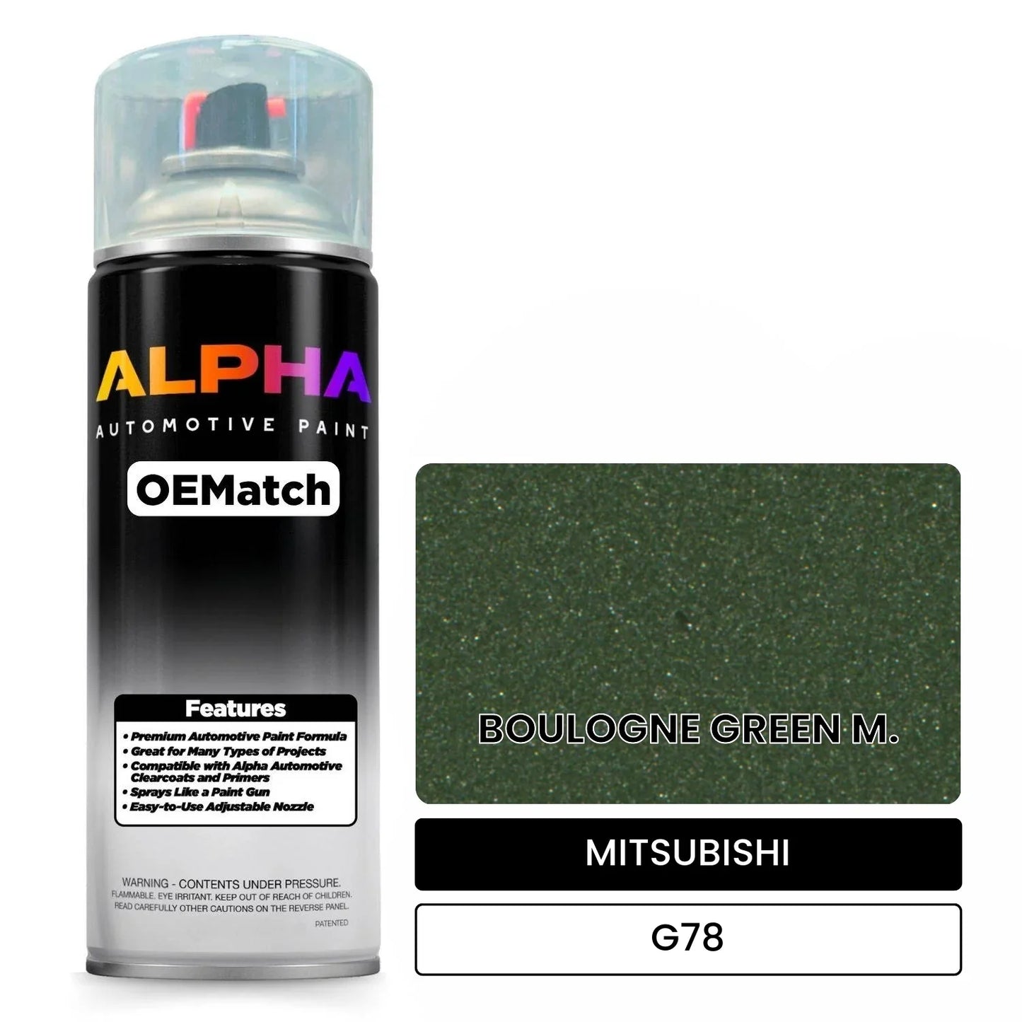 MITSUBISHI BOULOGNE GREEN M. G78 OEMatch Spraycan