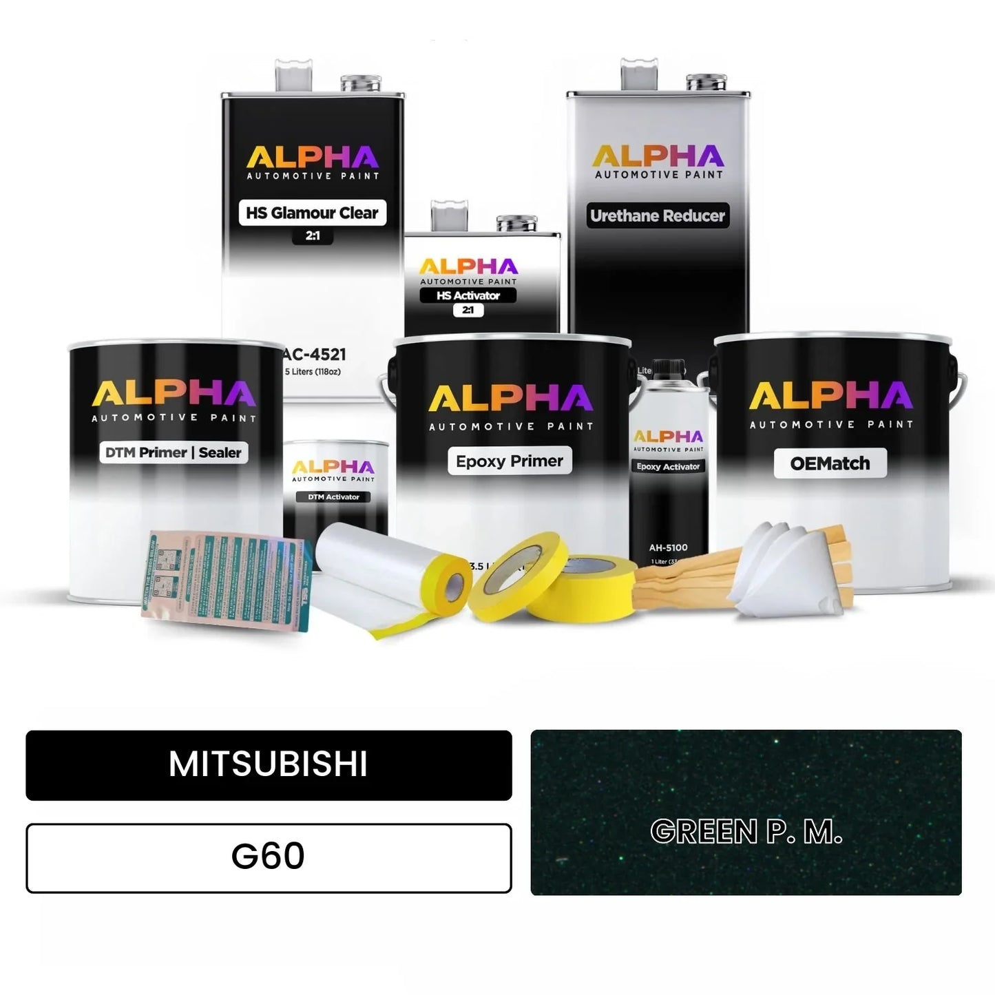 MITSUBISHI GREEN P. M. G60 OEMatch Vehicle Paint Kit
