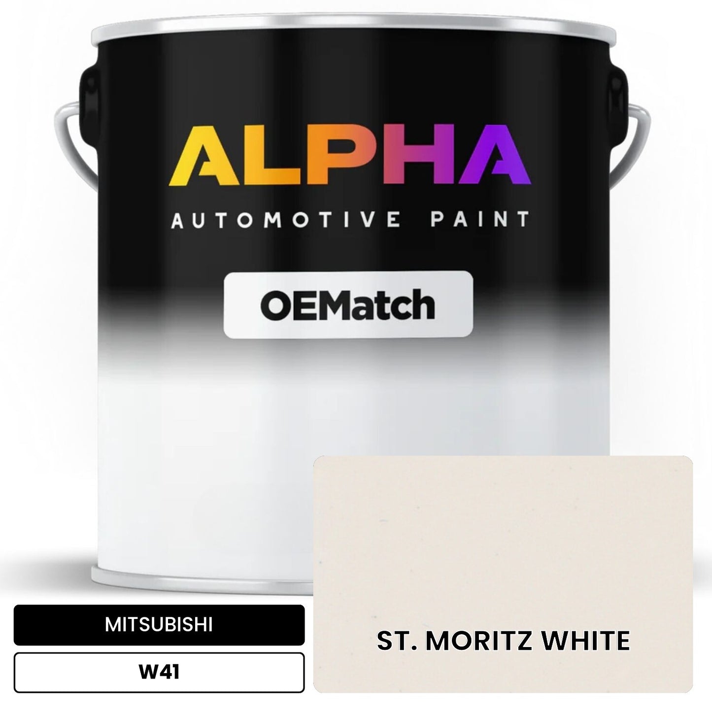 MITSUBISHI ST. MORITZ WHITE W41 OEMatch Basecoat