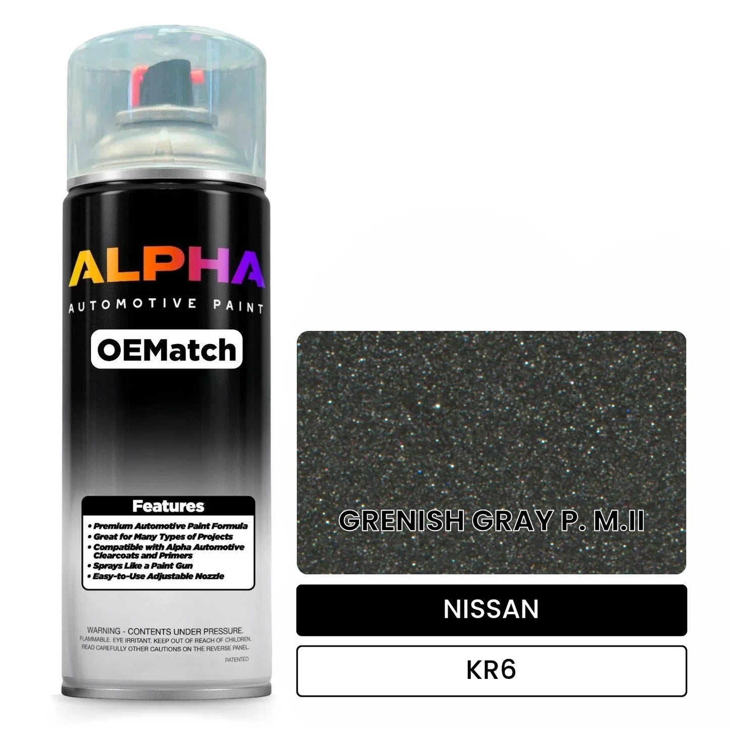 NISSAN GRENISH GRAY P. M.II KR6 OEMatch Spraycan