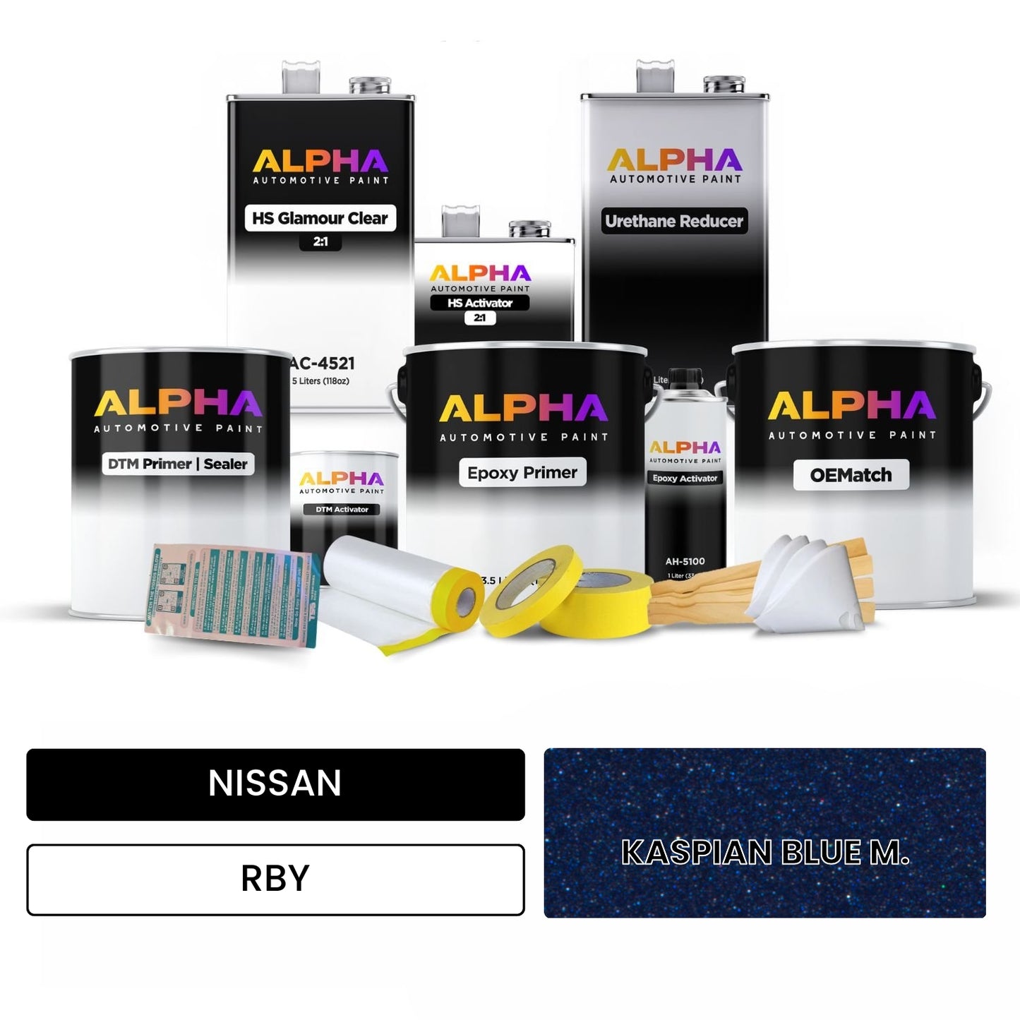 NISSAN KASPIAN BLUE M. RBY OEMatch Vehicle Paint Kit