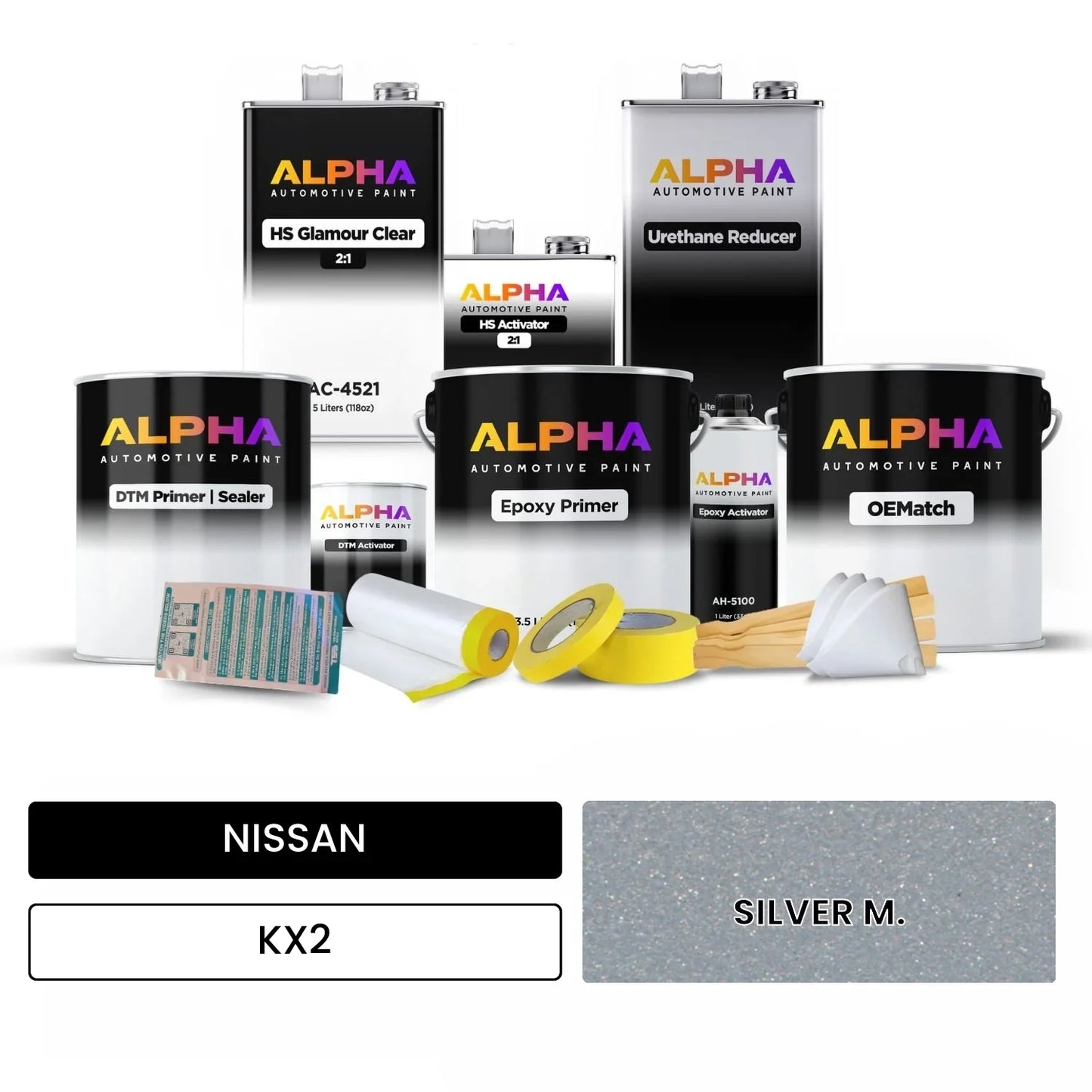 NISSAN SILVER M. KX2 OEMatch Vehicle Paint Kit