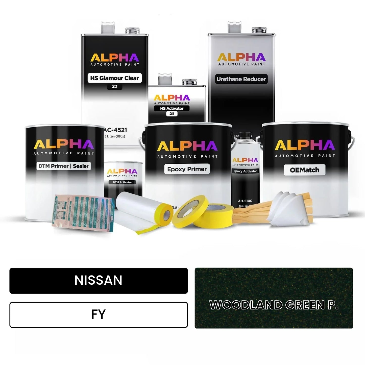 NISSAN WOODLAND GREEN P. FY OEMatch Vehicle Paint Kit
