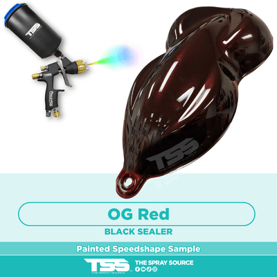 OG Red Candy Pearl Pre-Sprayed Speedshape Paint Sample (Black Ground Coat) - The Spray Source - Tamco Paint