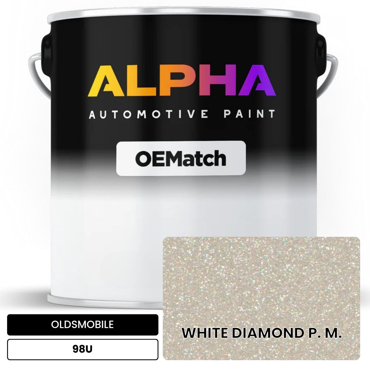 OLDSMOBILE WHITE DIAMOND P. M. 98U OEMatch Basecoat