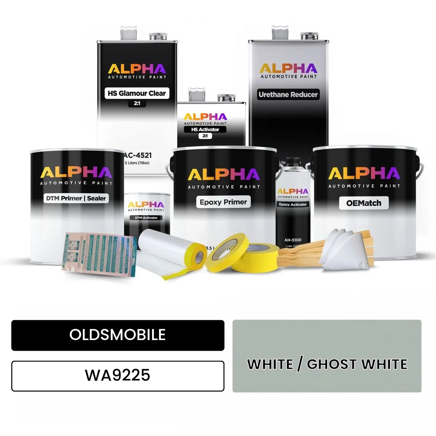 OLDSMOBILE WHITE / GHOST WHITE WA9225 OEMatch Vehicle Paint Kit