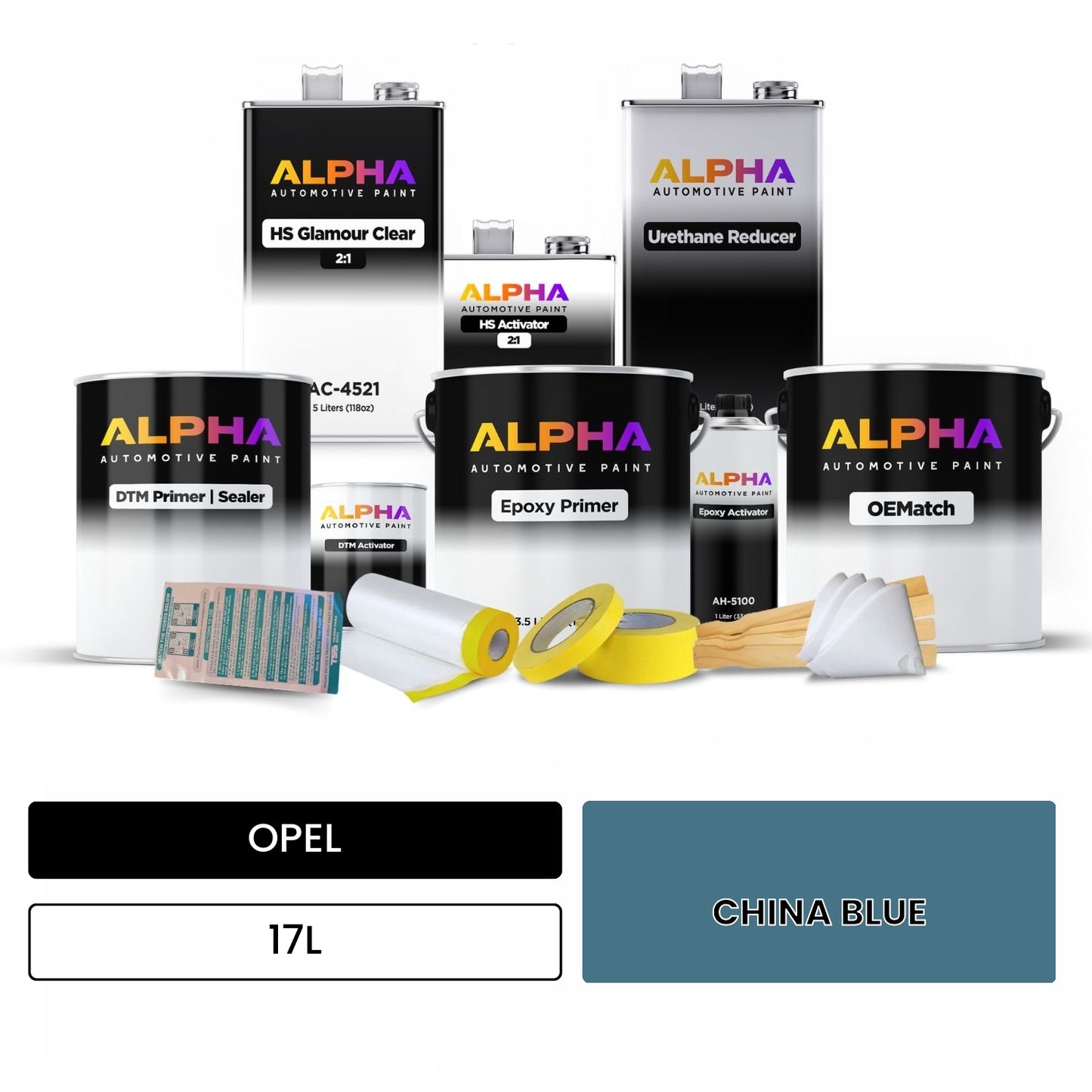 OPEL CHINA BLUE 17L OEMatch Vehicle Paint Kit