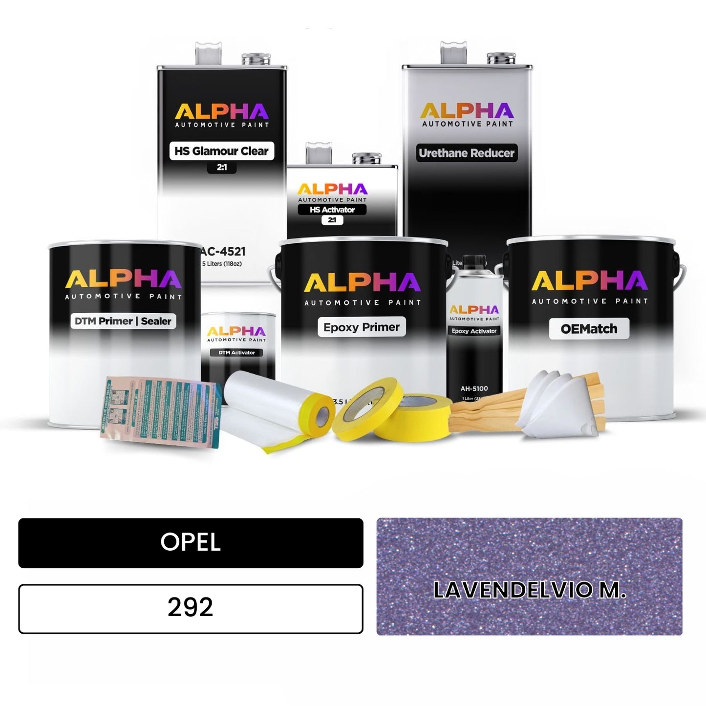 OPEL LAVENDELVIO M. 292 OEMatch Vehicle Paint Kit