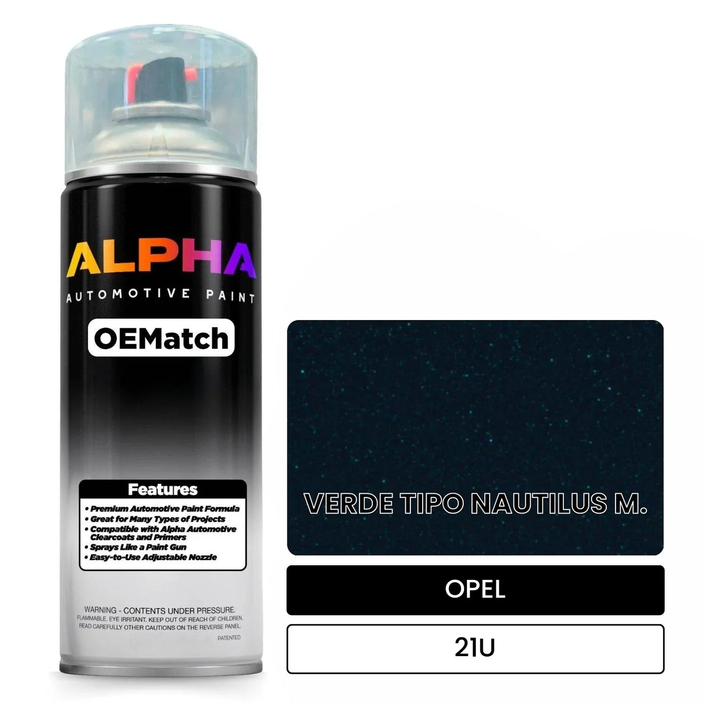 OPEL VERDE TIPO NAUTILUS M. 21U OEMatch Spraycan