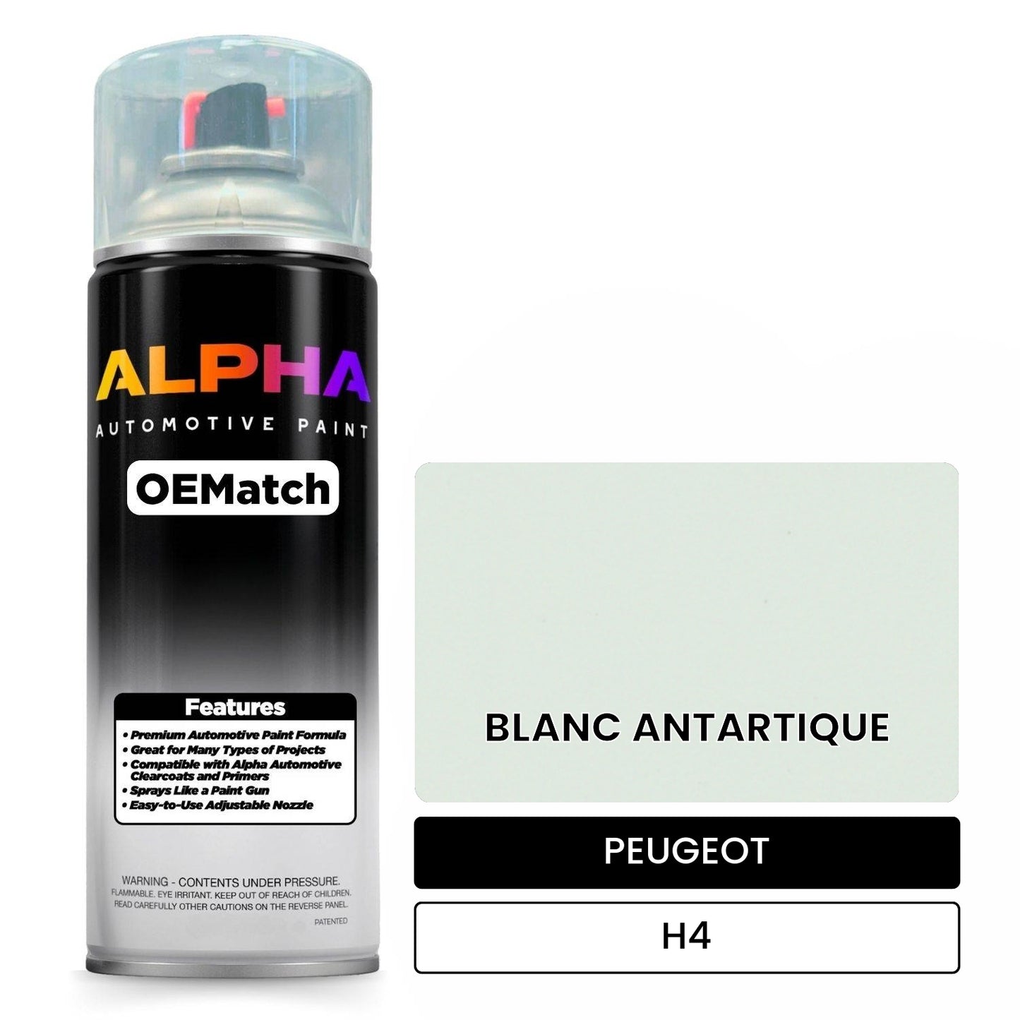 PEUGEOT BLANC ANTARTIQUE H4 OEMatch Spraycan