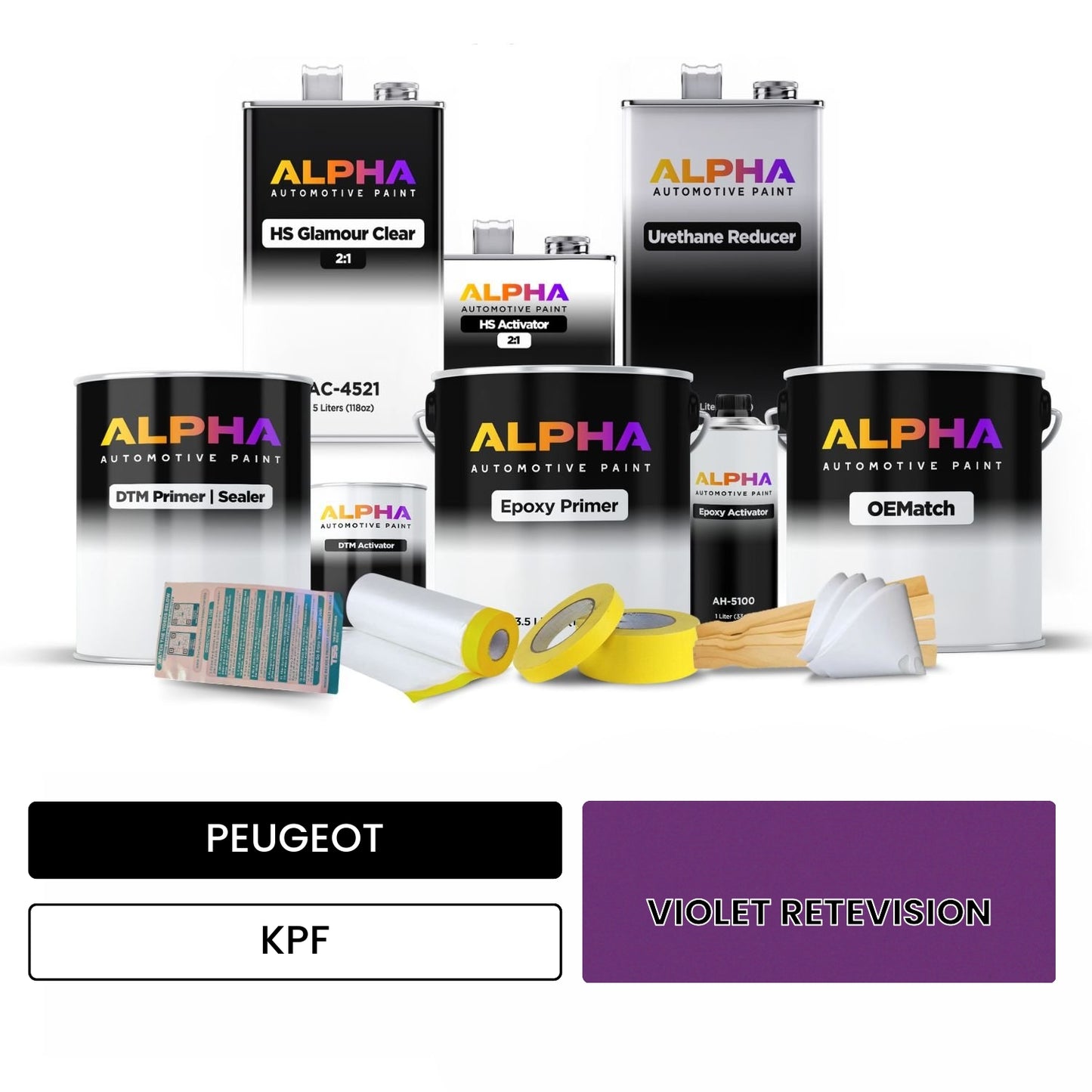 PEUGEOT VIOLET RETEVISION KPF OEMatch Vehicle Paint Kit