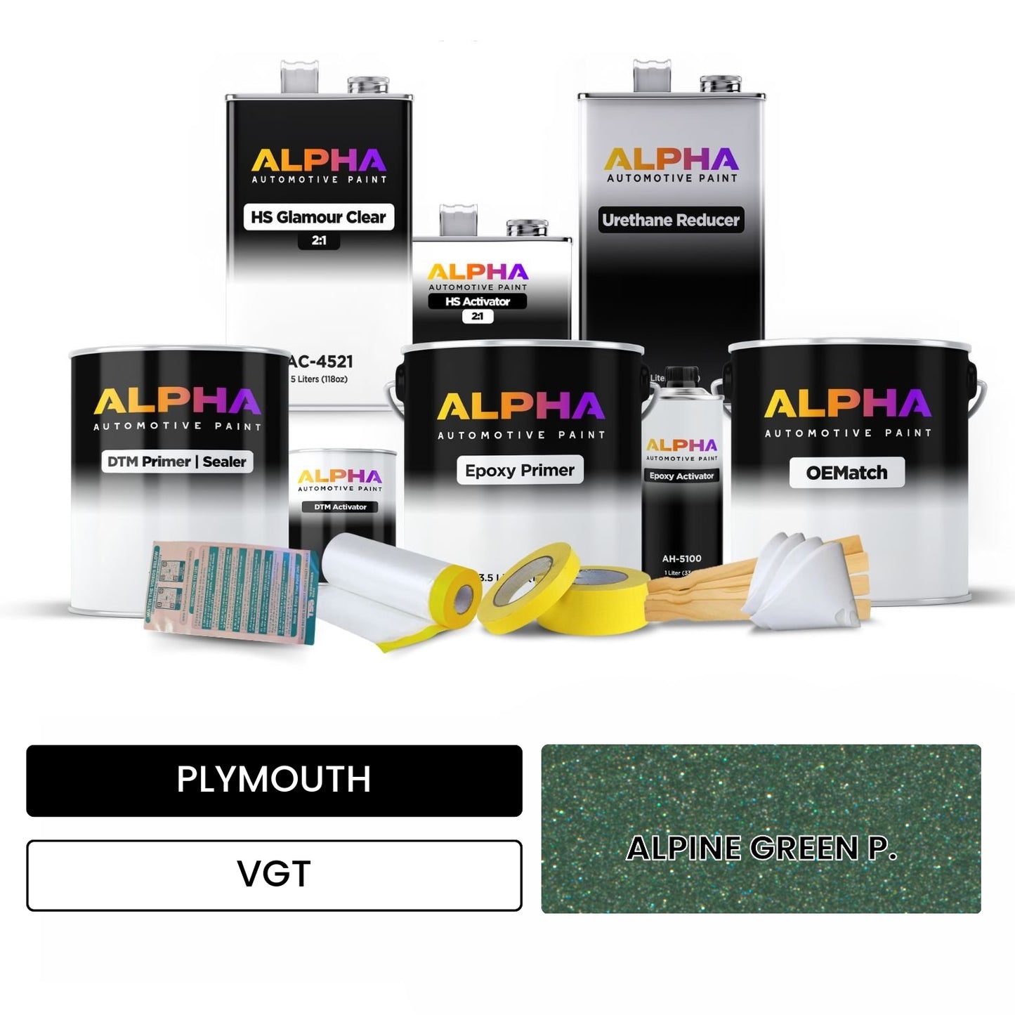 PLYMOUTH ALPINE GREEN P. VGT OEMatch Vehicle Paint Kit