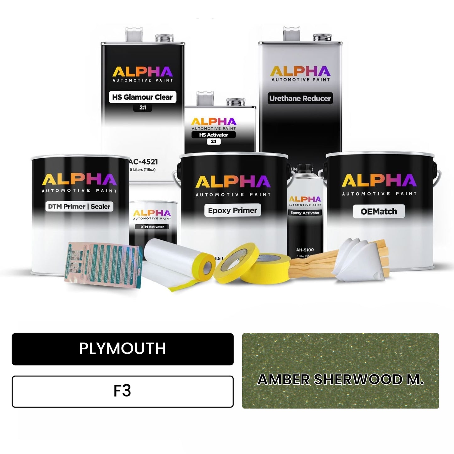 PLYMOUTH AMBER SHERWOOD M. F3 OEMatch Vehicle Paint Kit