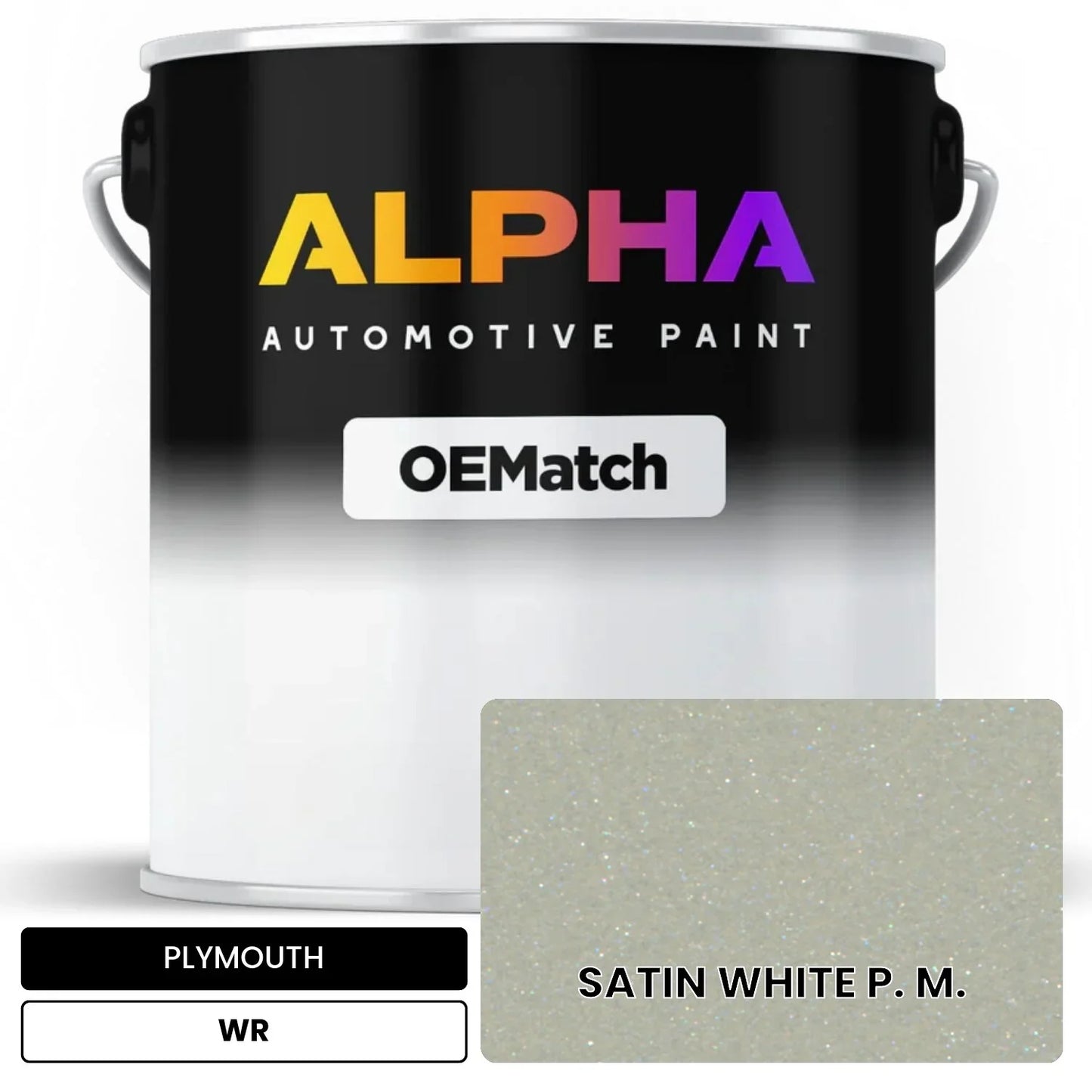 PLYMOUTH SATIN WHITE P. M. WR OEMatch Basecoat