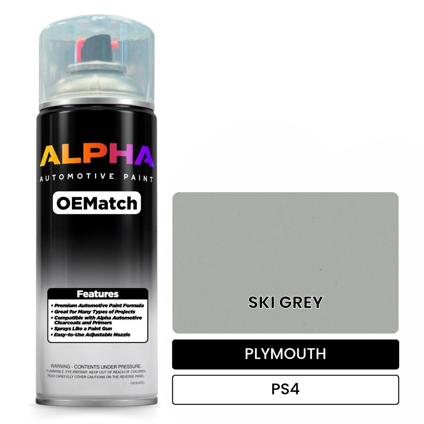 PLYMOUTH SKI GREY PS4 OEMatch Spraycan