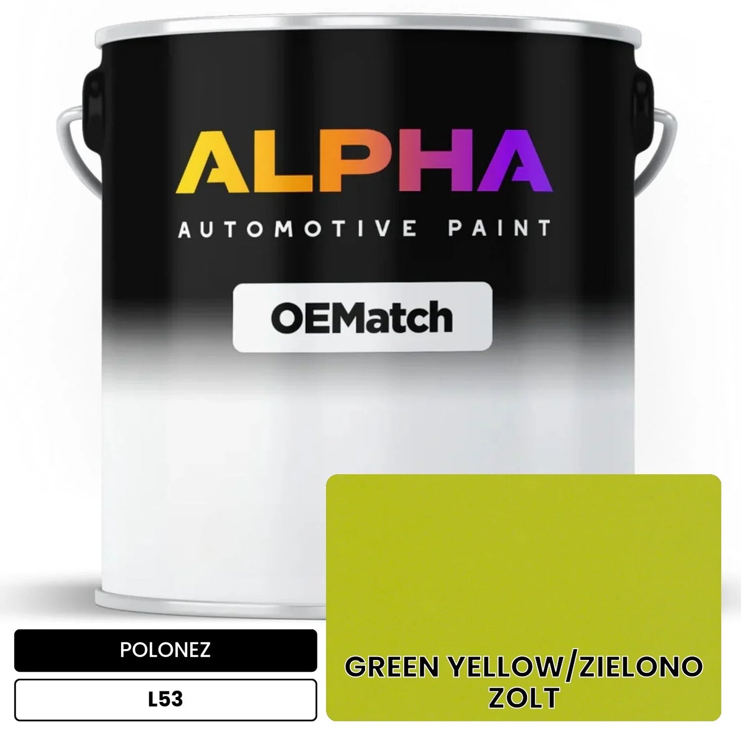 POLONEZ GREEN YELLOW/ZIELONO ZOLT L53 OEMatch Basecoat