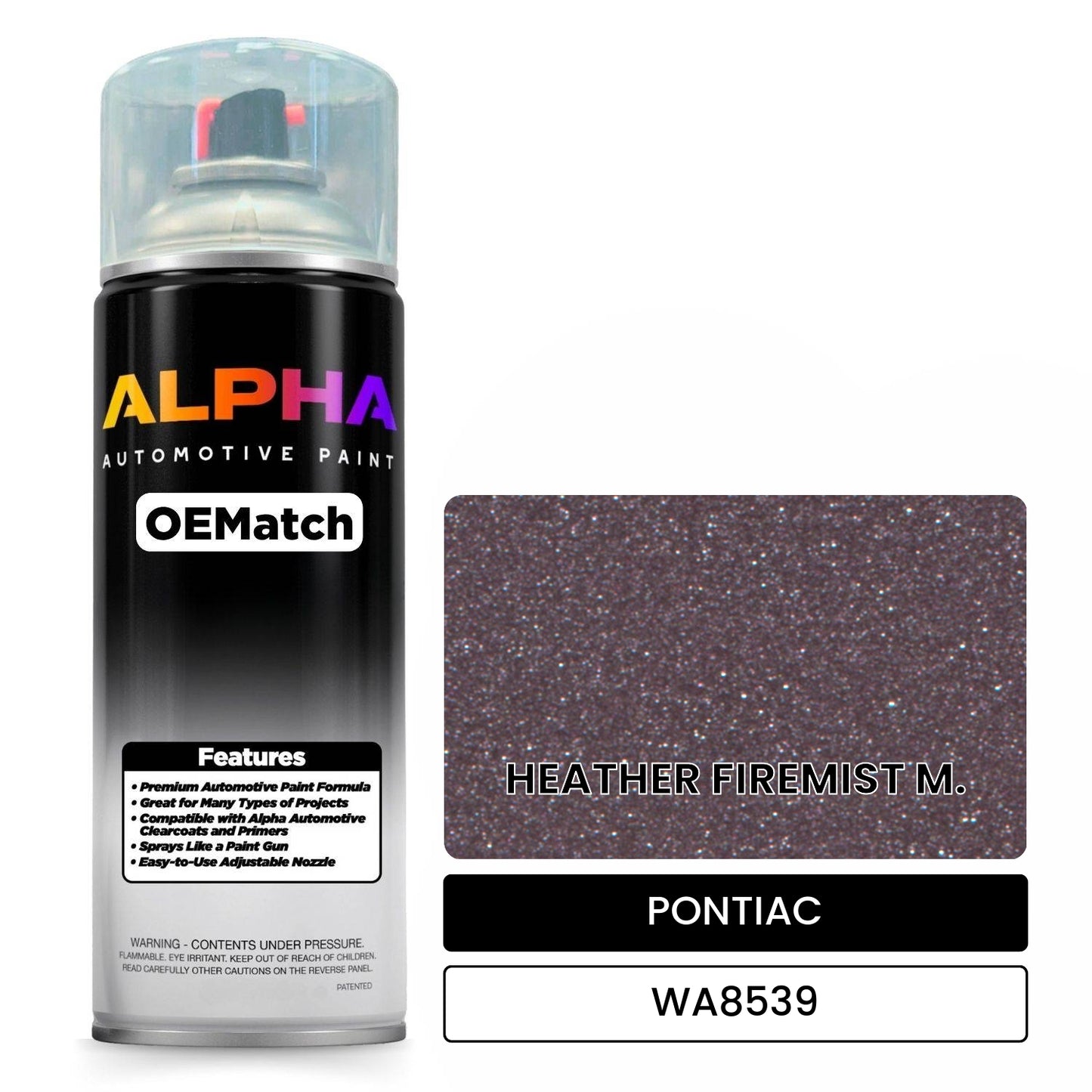 PONTIAC HEATHER FIREMIST M. WA8539 OEMatch Spraycan