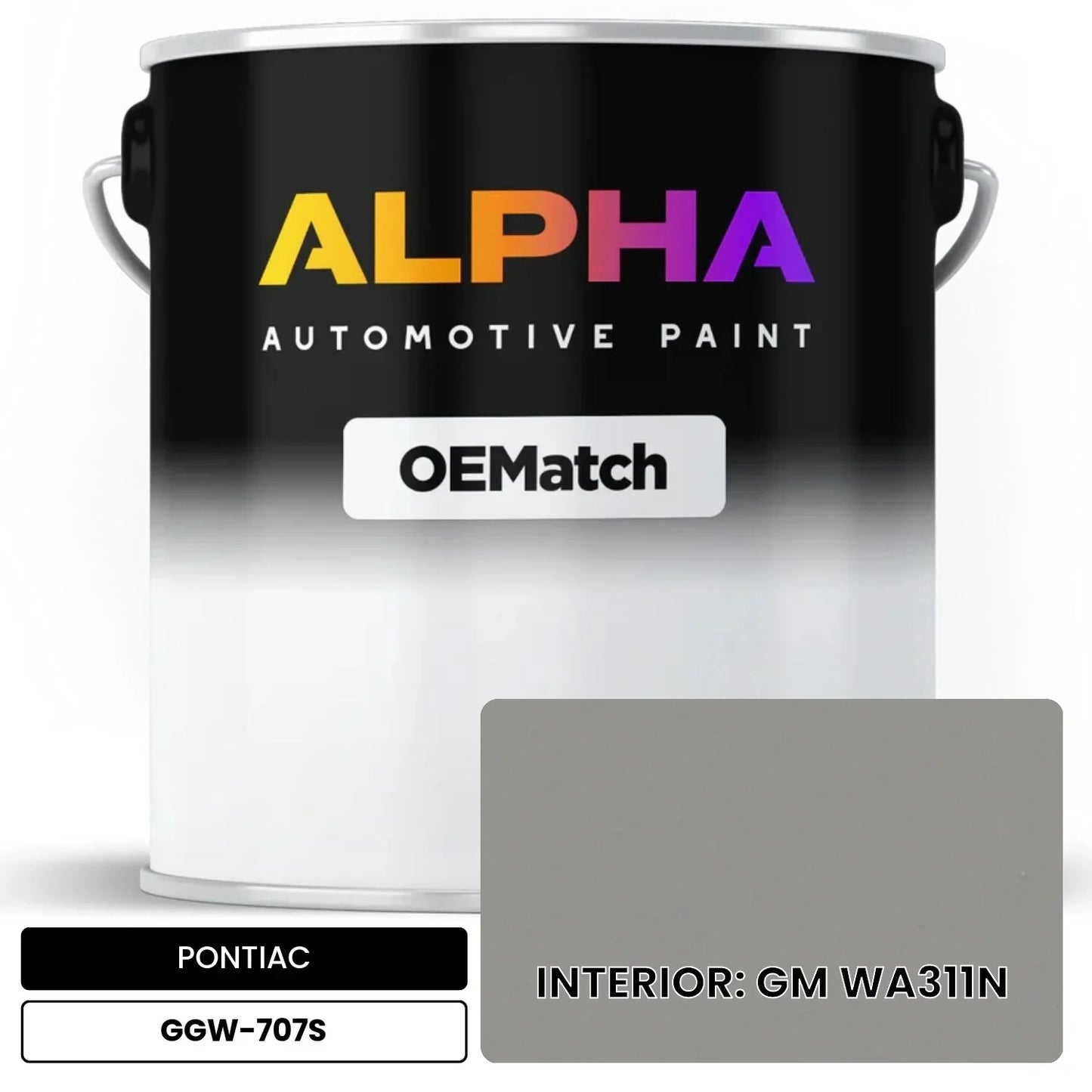 PONTIAC INTERIOR: GM WA311N GGW-707S OEMatch Basecoat