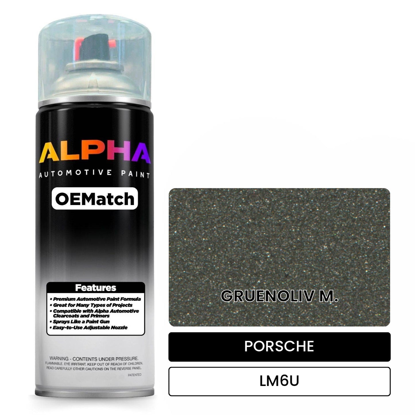 PORSCHE Gruen Olive Metallic LM6U OEMatch Spraycan