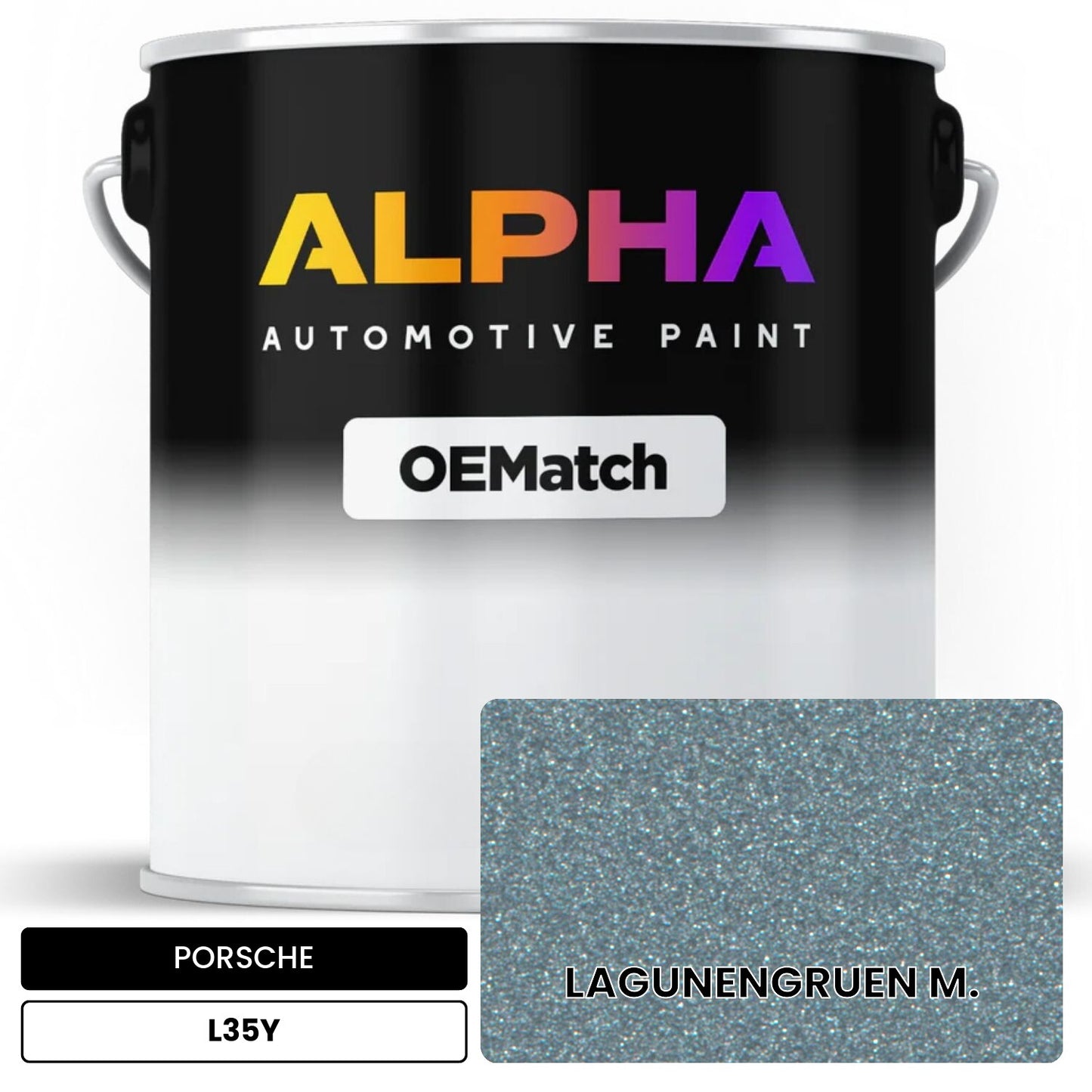 PORSCHE Lagoon Green Metallic L35Y OEMatch Basecoat