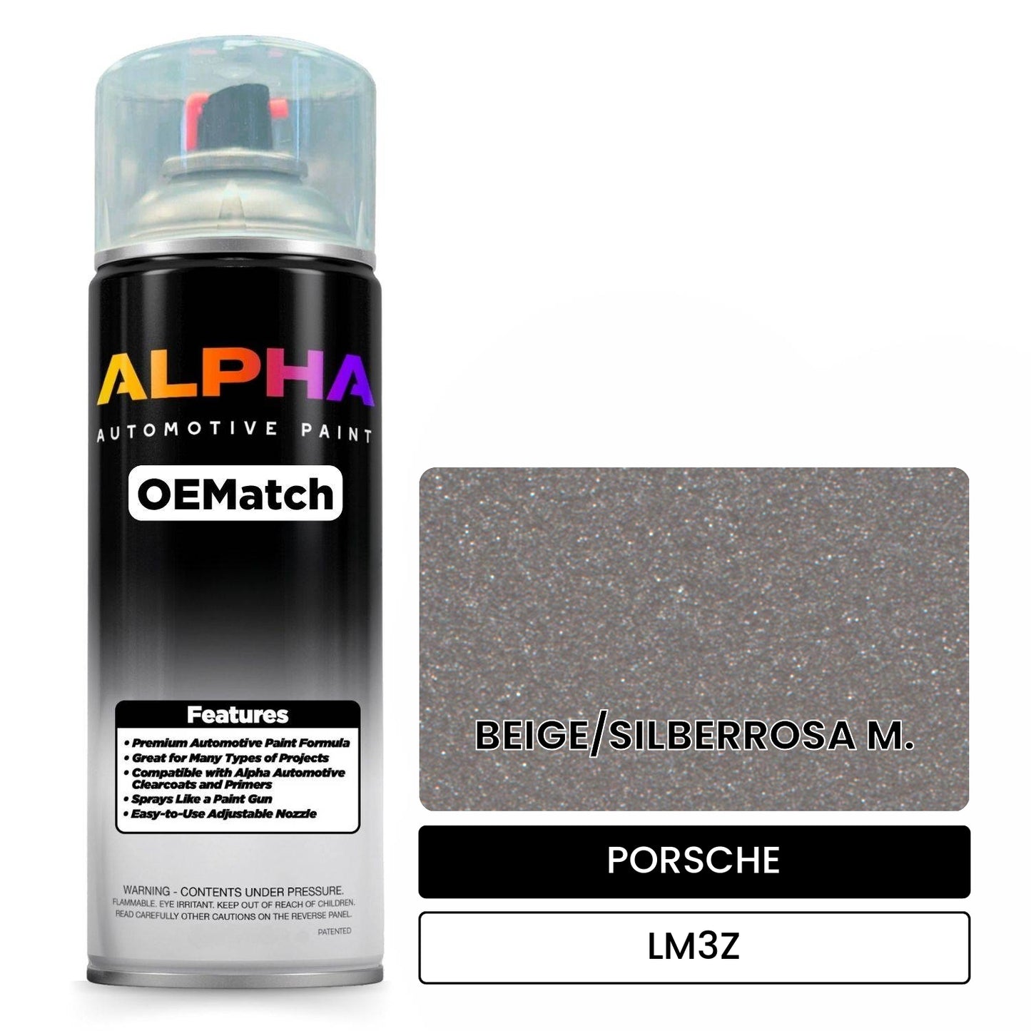 PORSCHE Silver Rose Metallic LM3Z OEMatch Spraycan