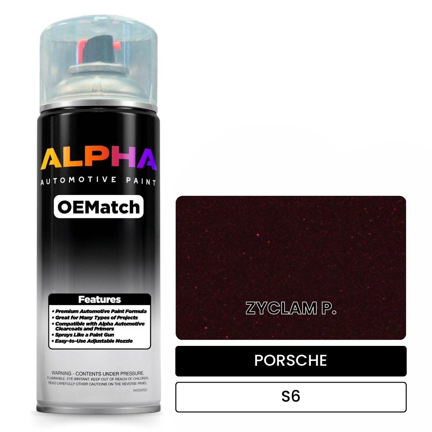 PORSCHE Zyclam Red S6 OEMatch Spraycan