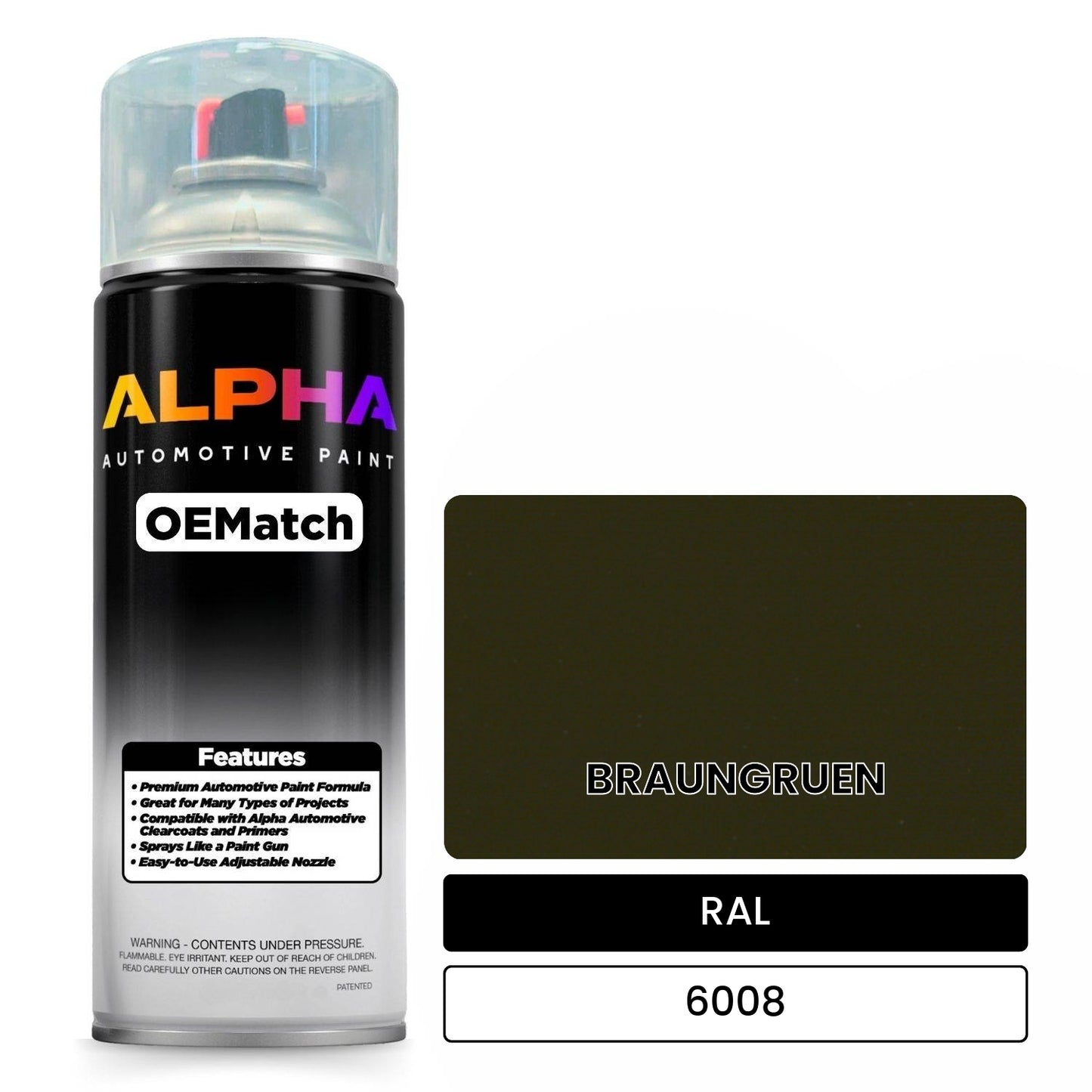 RAL BRAUNGRUEN 6008 OEMatch Spraycan